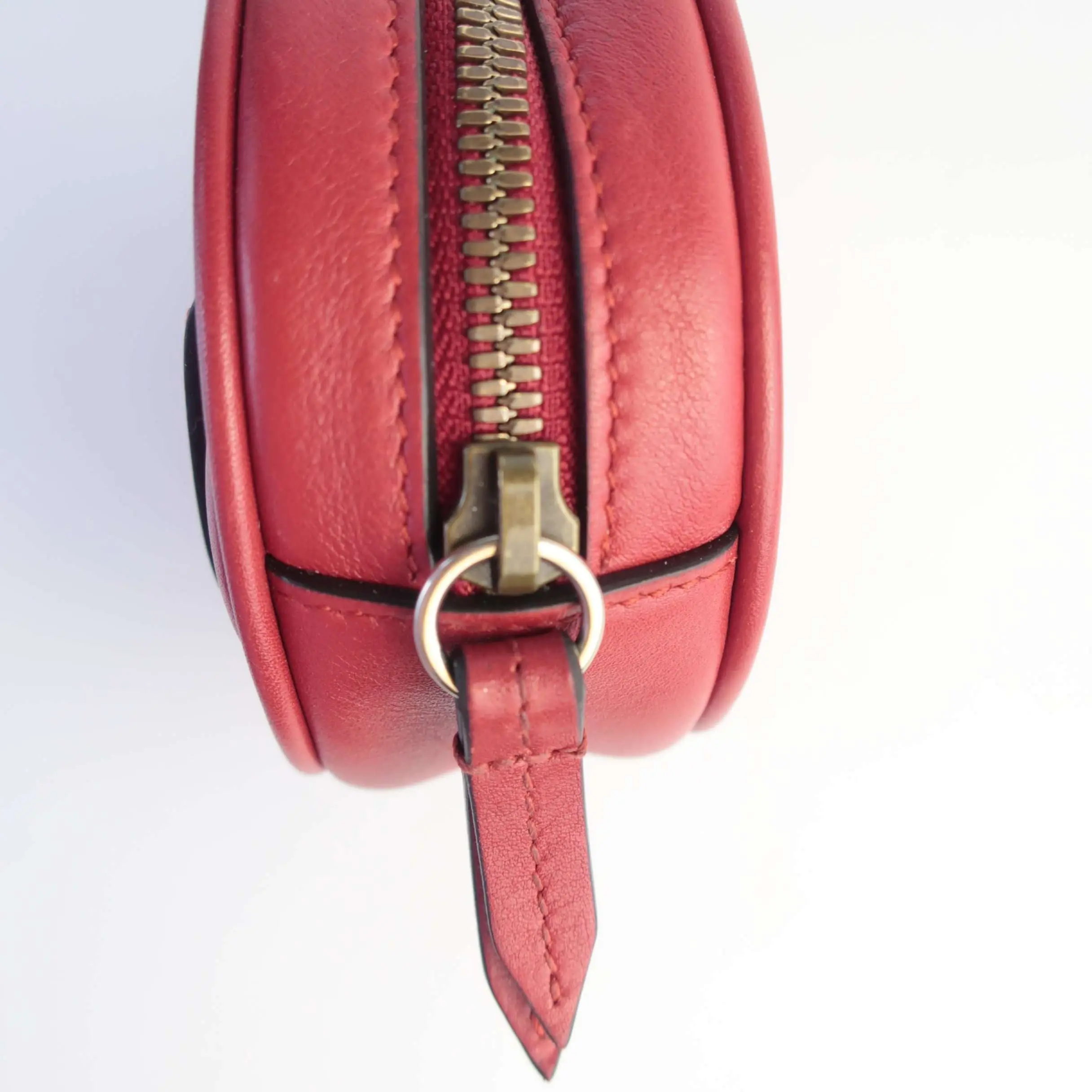 Gucci Red Quilted Leather GG Marmont Waist Belt Bag - Image 9