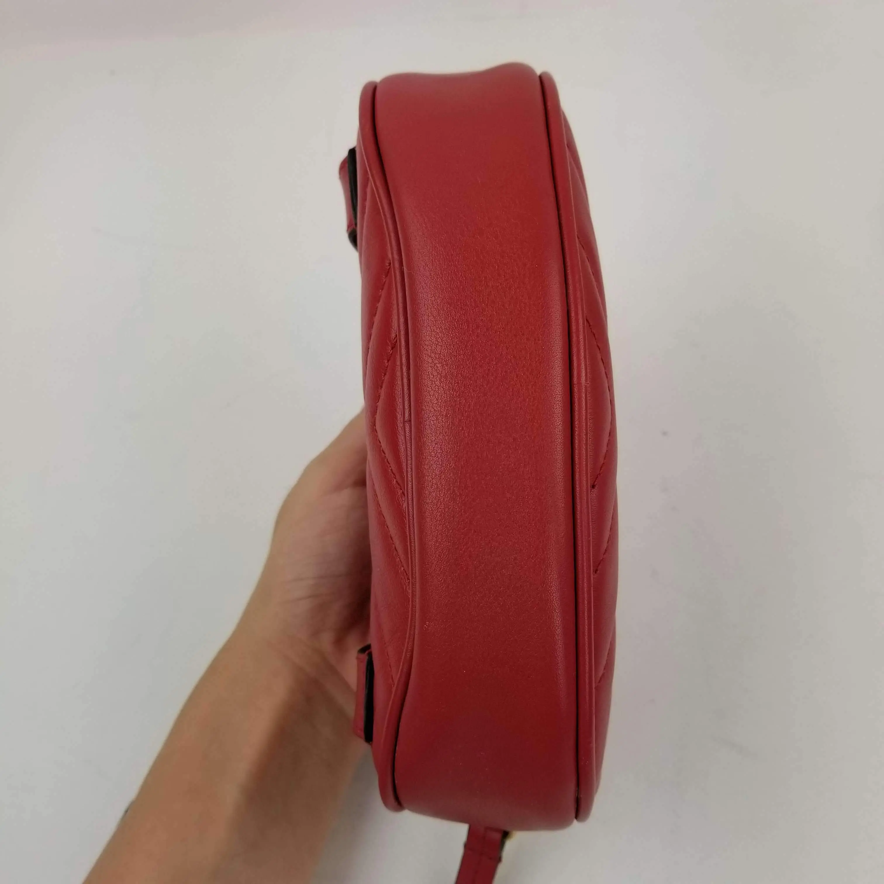 Gucci Red Quilted GG Marmont Waist Belt Bag - Image 11