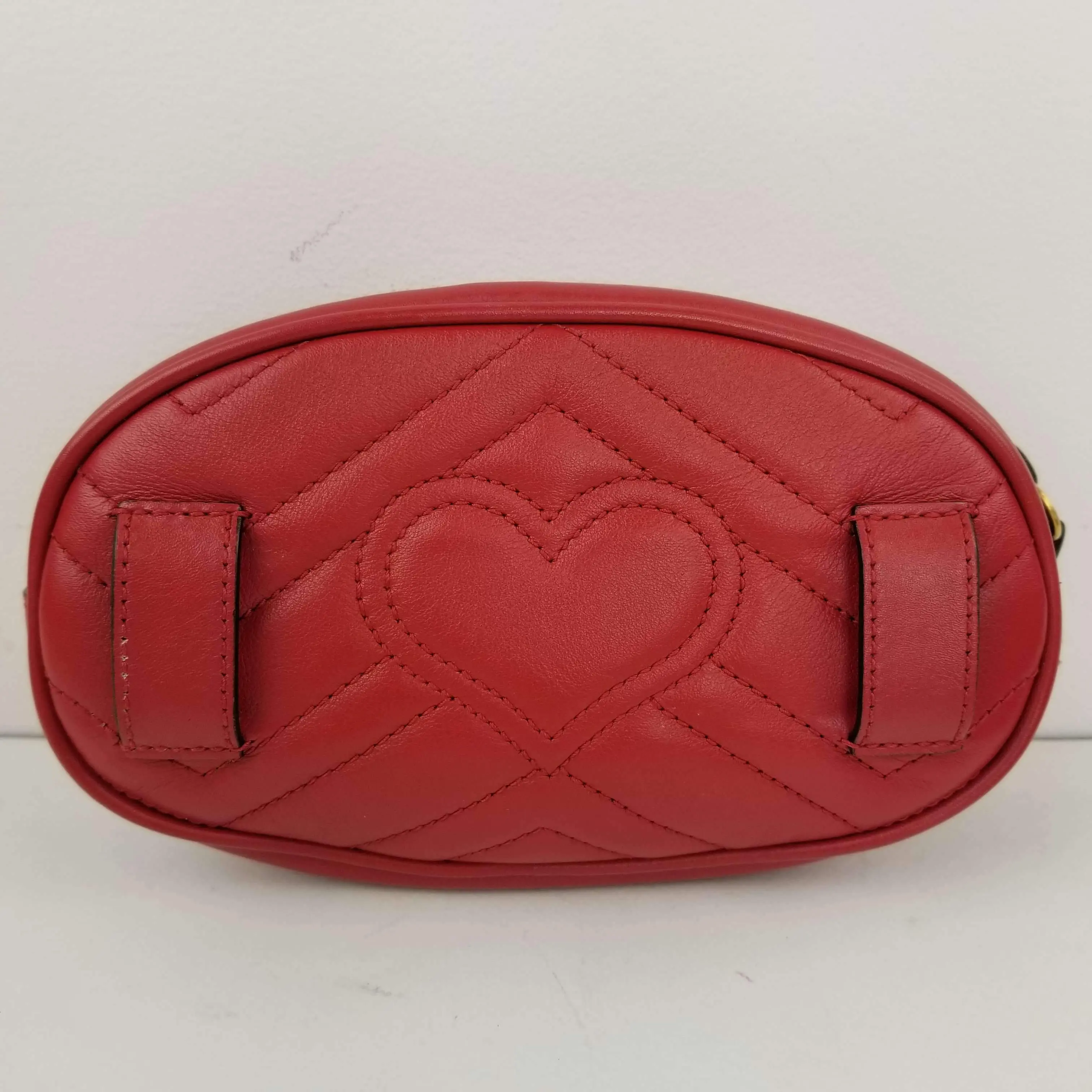 Gucci Red Quilted GG Marmont Waist Belt Bag - Image 4