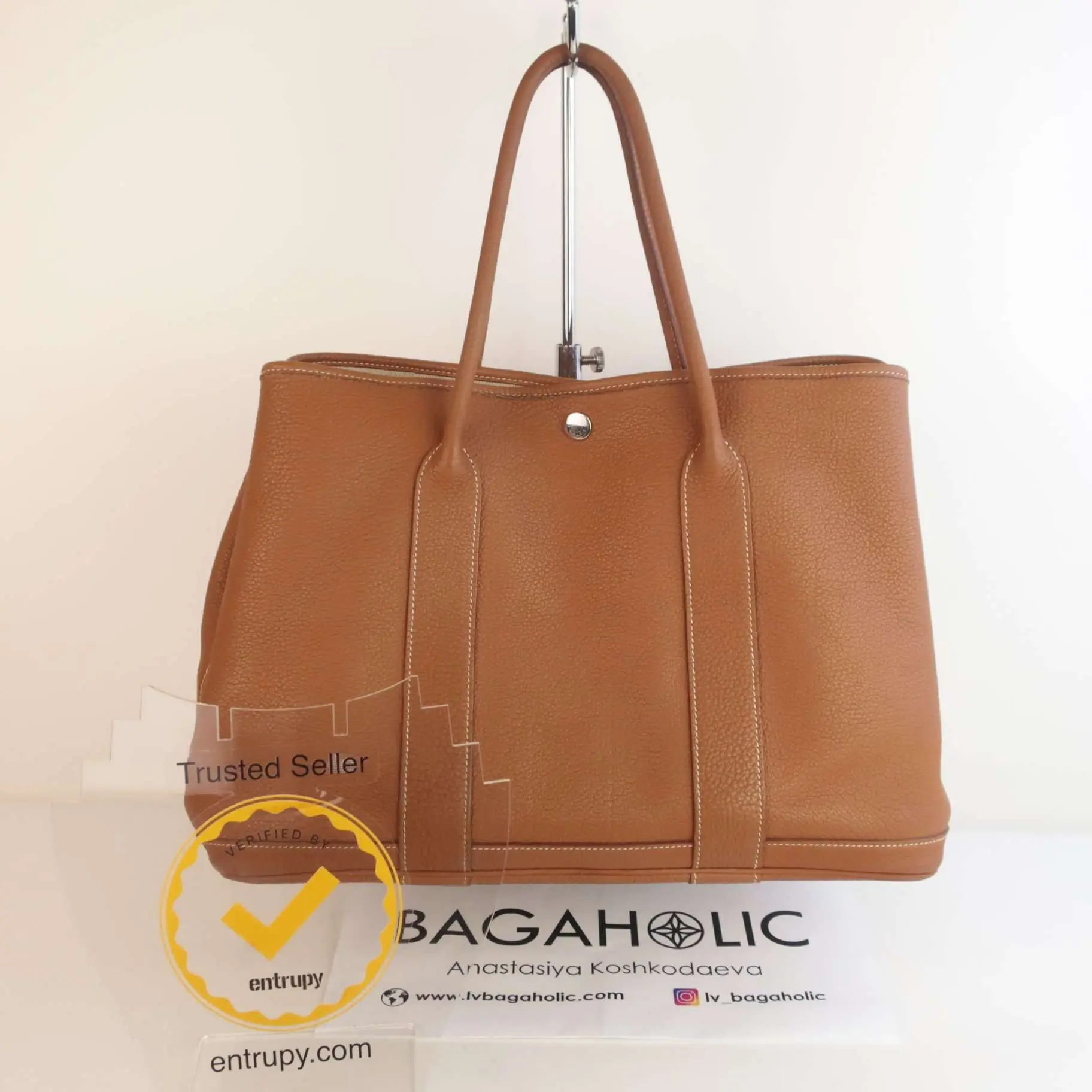 Hermes Gold Togo Garden Party MM 36 Bag - Image 3