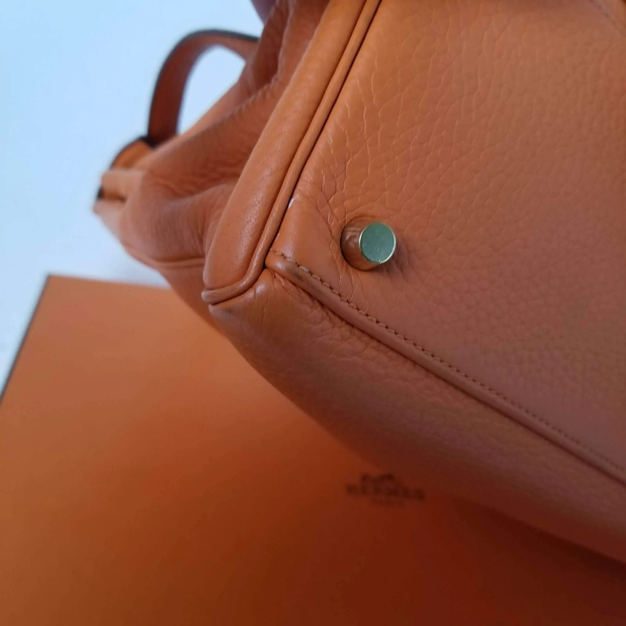 Hermes Kelly 32 Clemence Orange - Image 10