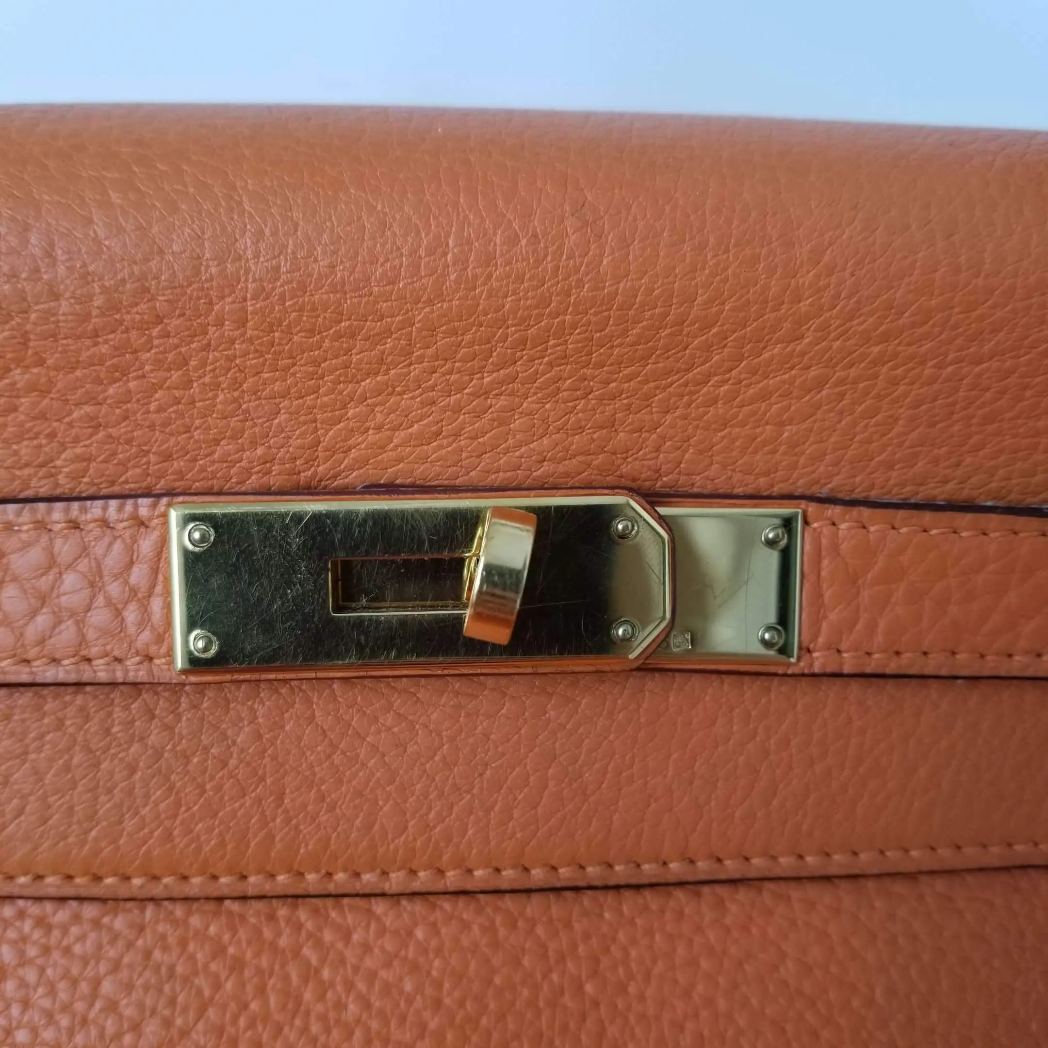 Hermes Kelly 32 Clemence Orange - Image 12