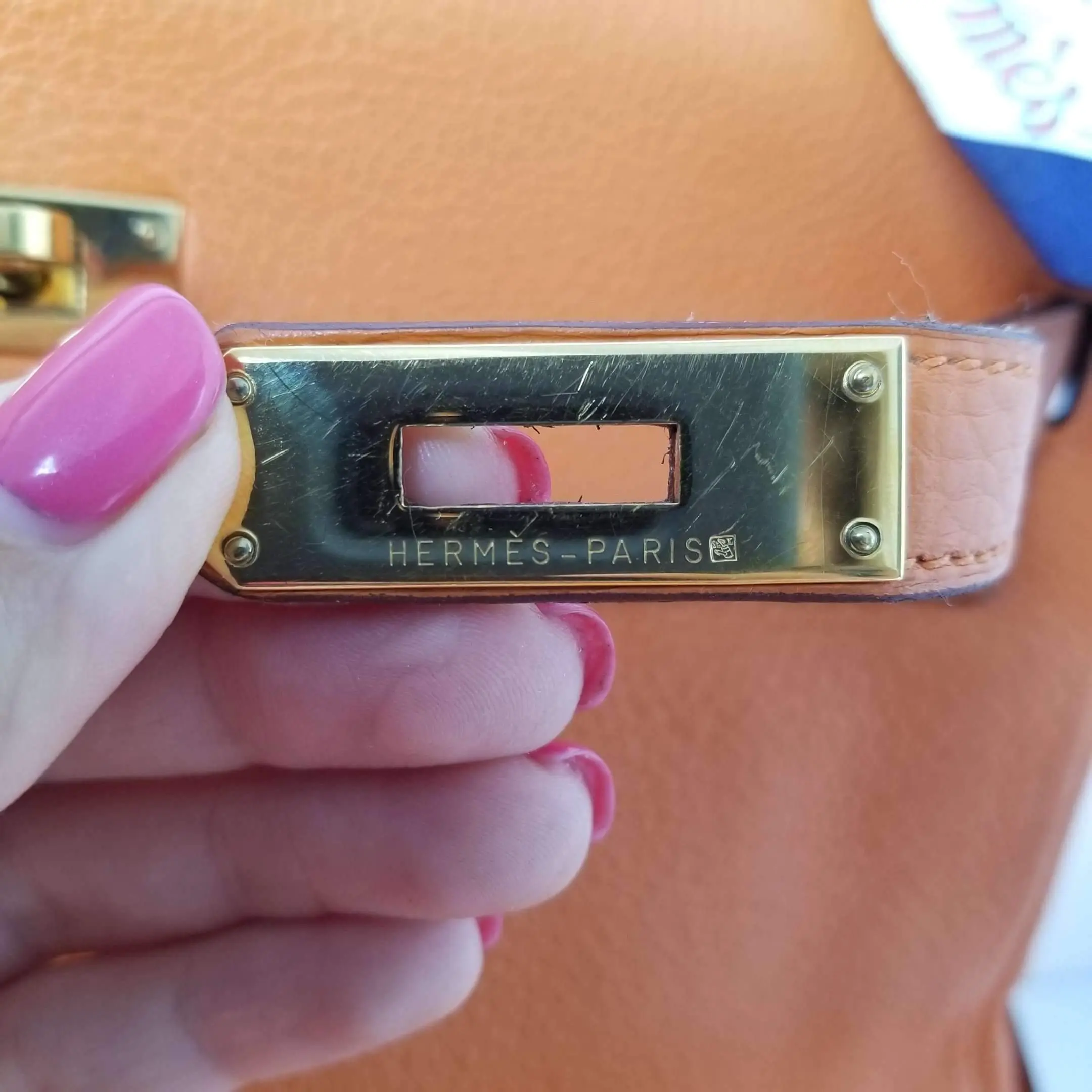Hermes Kelly 32 Clemence Orange - Image 14