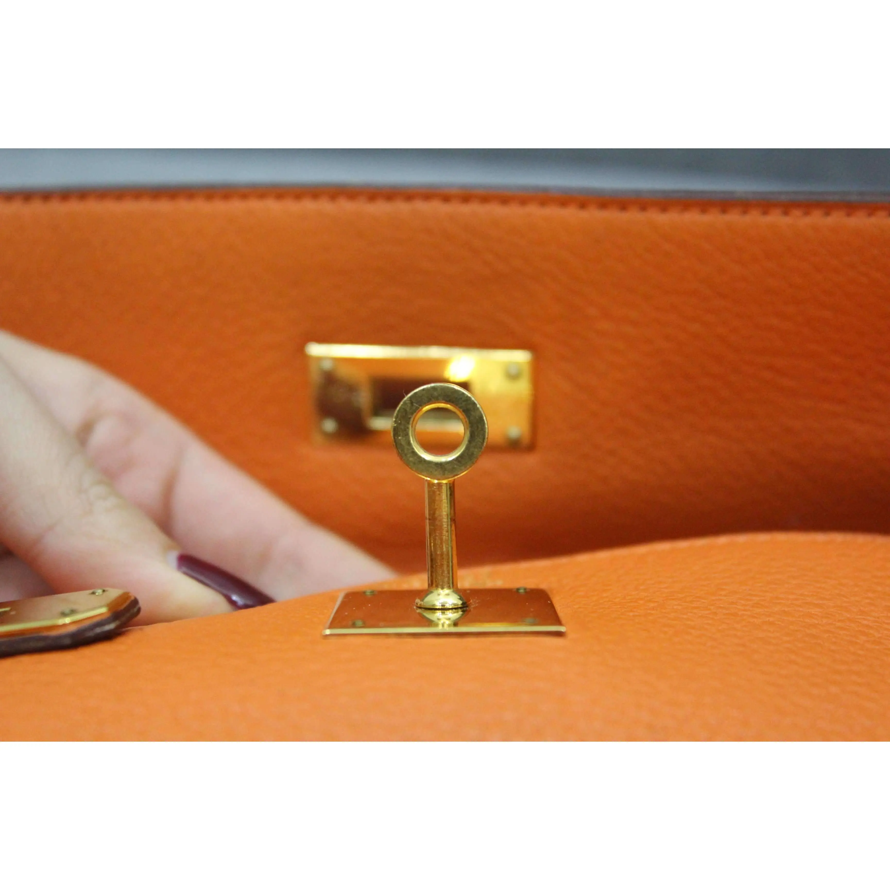 Hermes Kelly 32 Clemence Orange - Image 87