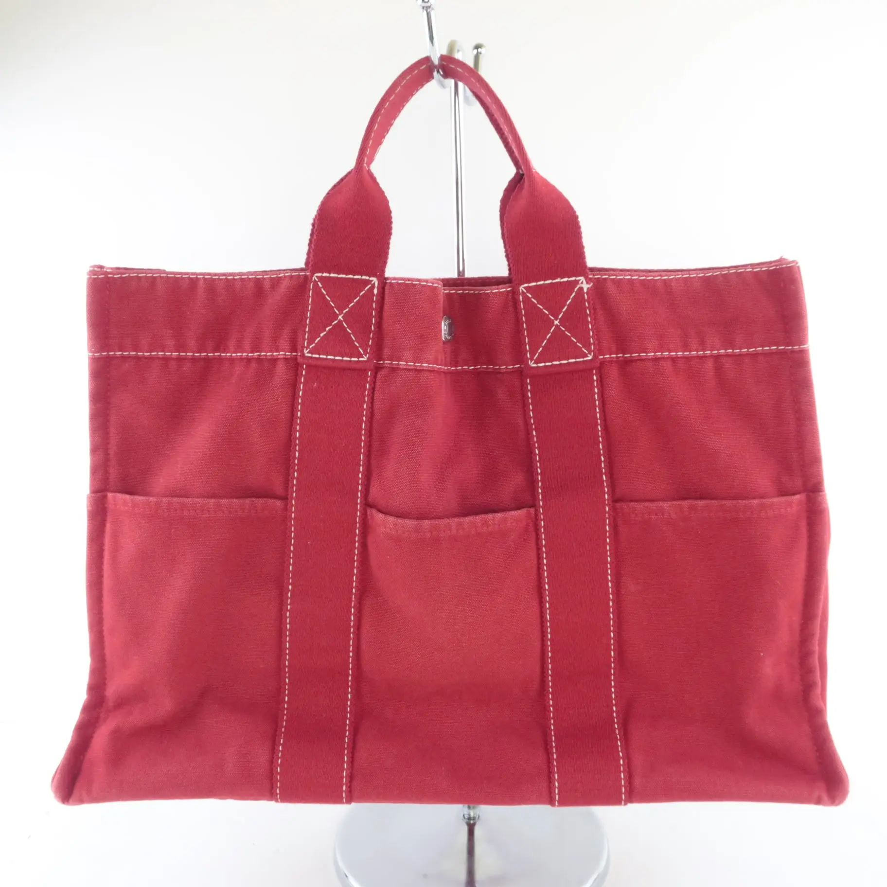 Hermes Red Cannes PM Beach Tote - Image 3
