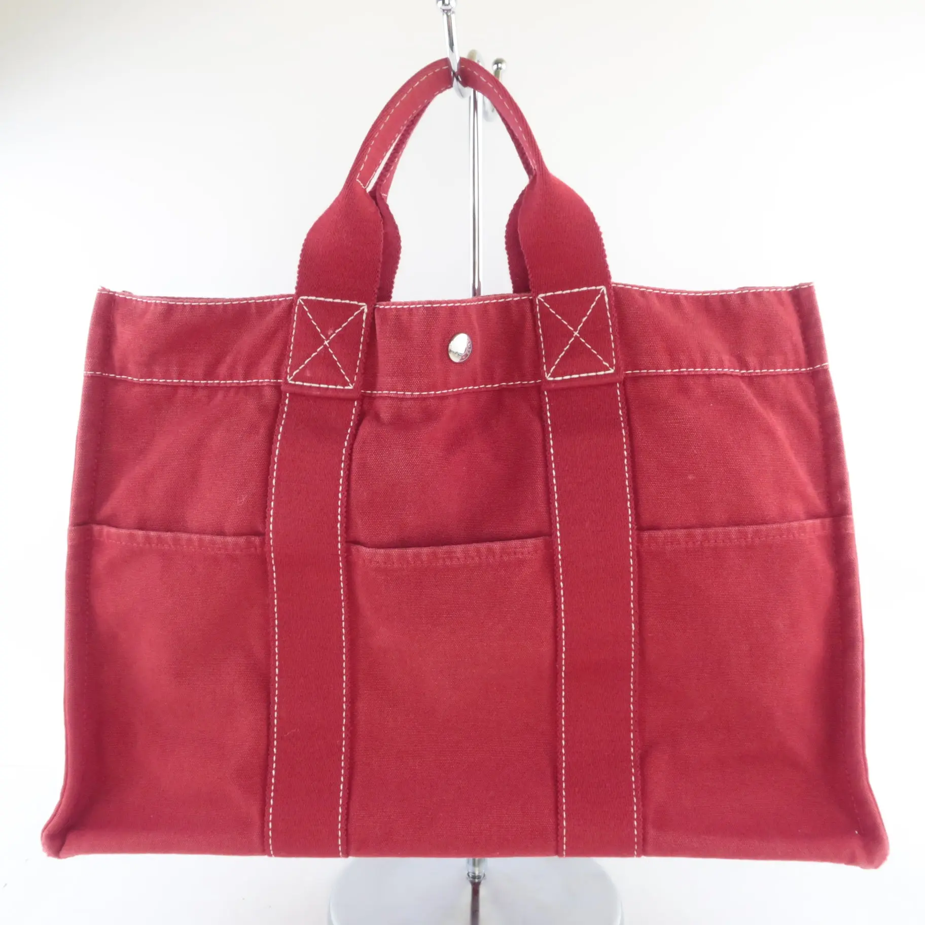 Hermes Red Cannes PM Beach Tote - Image 4