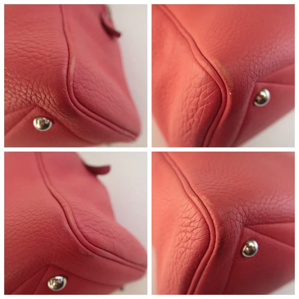 Hermes Rose Jaipur Taurillion Clemence O Square (2011) PHW Victoria II Handbag - Image 15