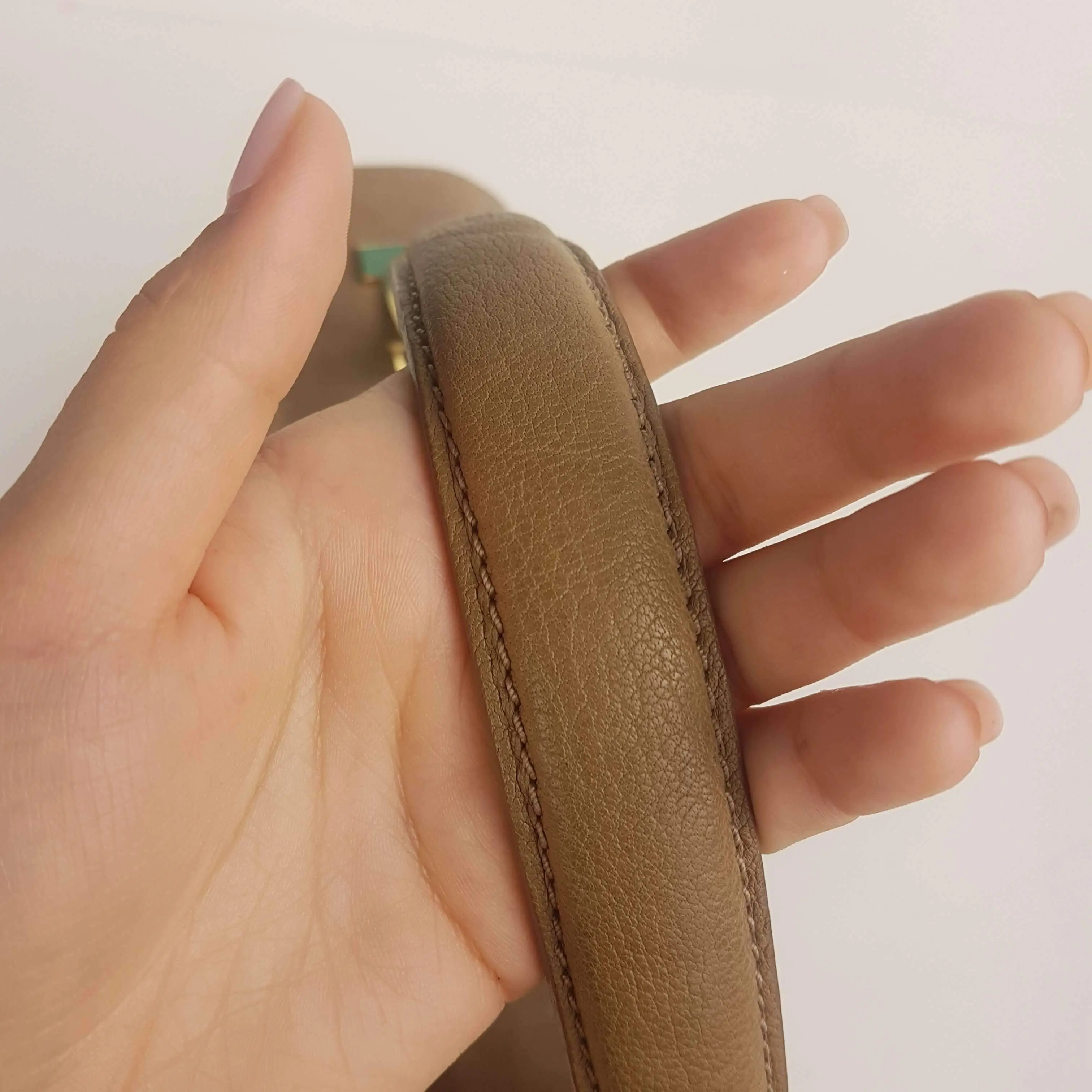 Iceberg Beige Leather Handbag with Chamois parts - Image 23