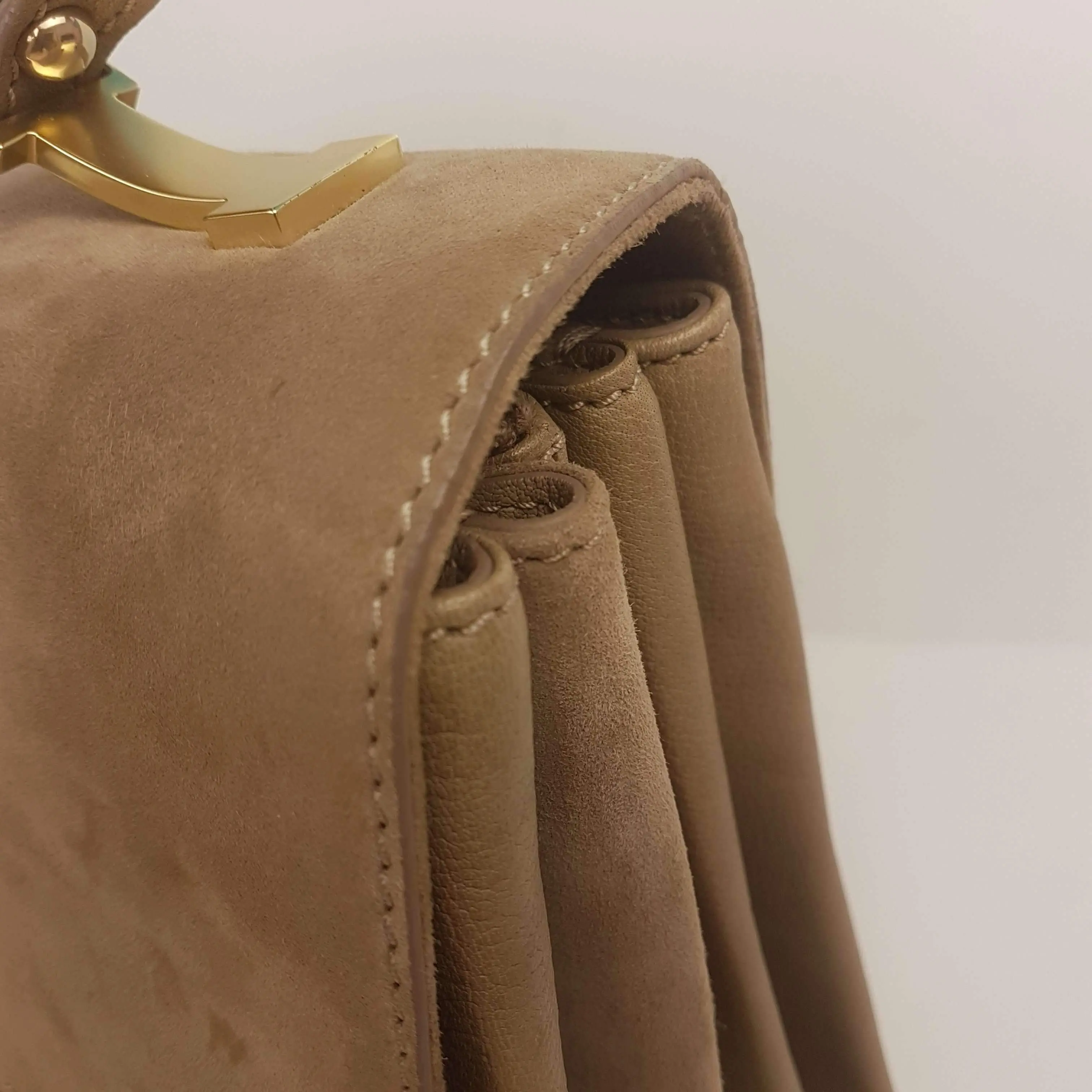 Iceberg Beige Leather Handbag with Chamois parts - Image 41