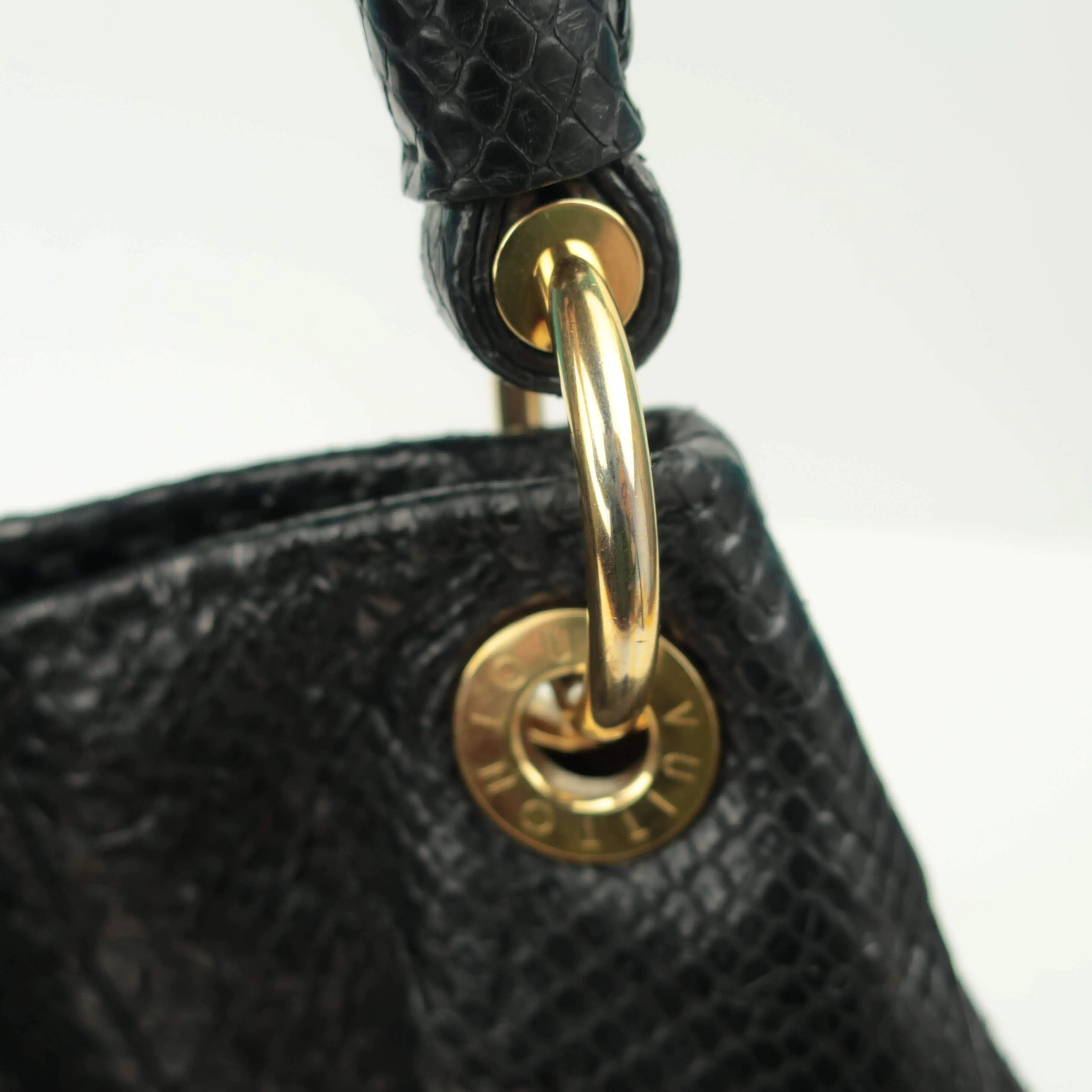 Louis Vuitton Limited Edition Artsy MM Noir Python Bag - Image 10