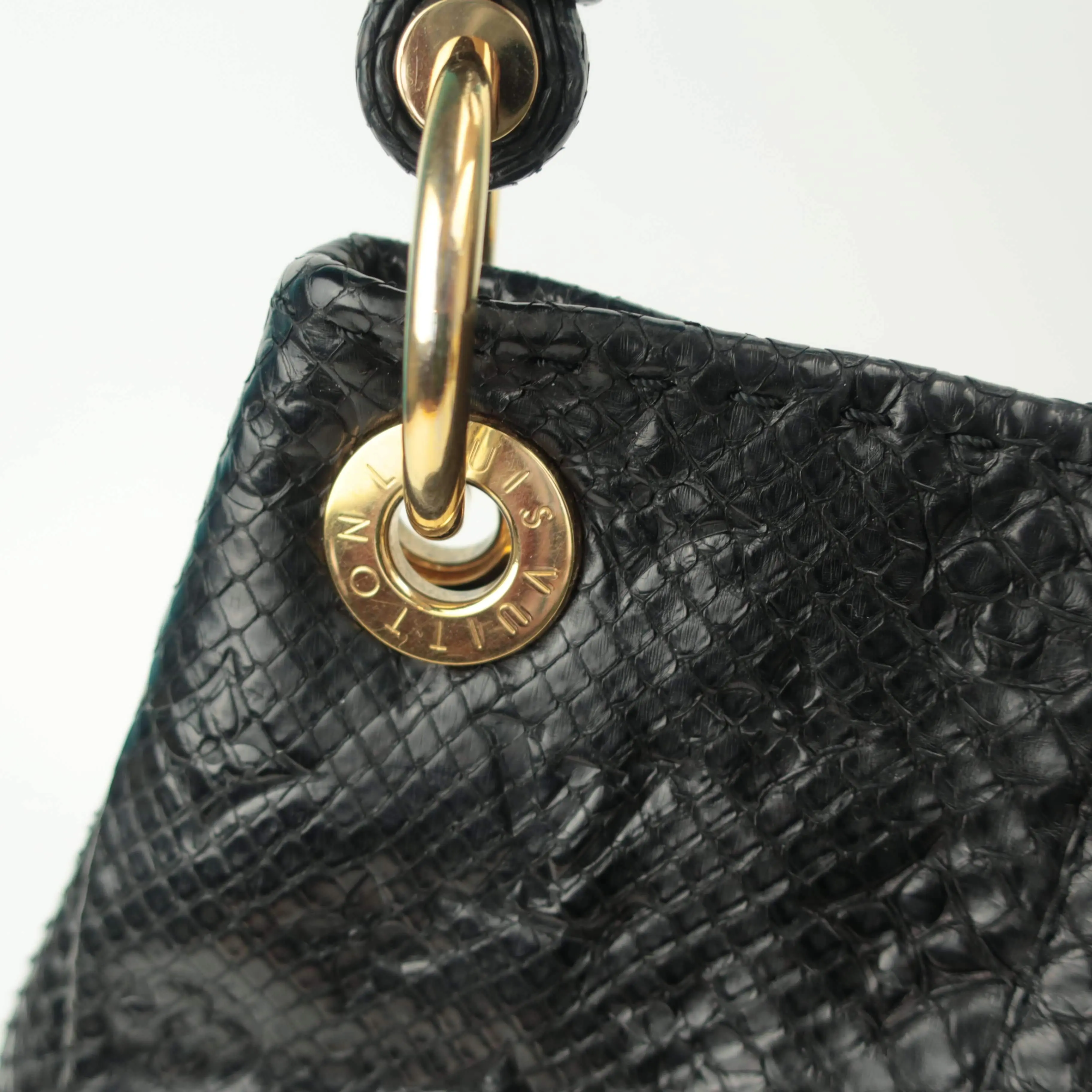 Louis Vuitton Limited Edition Artsy MM Noir Python Bag - Image 11