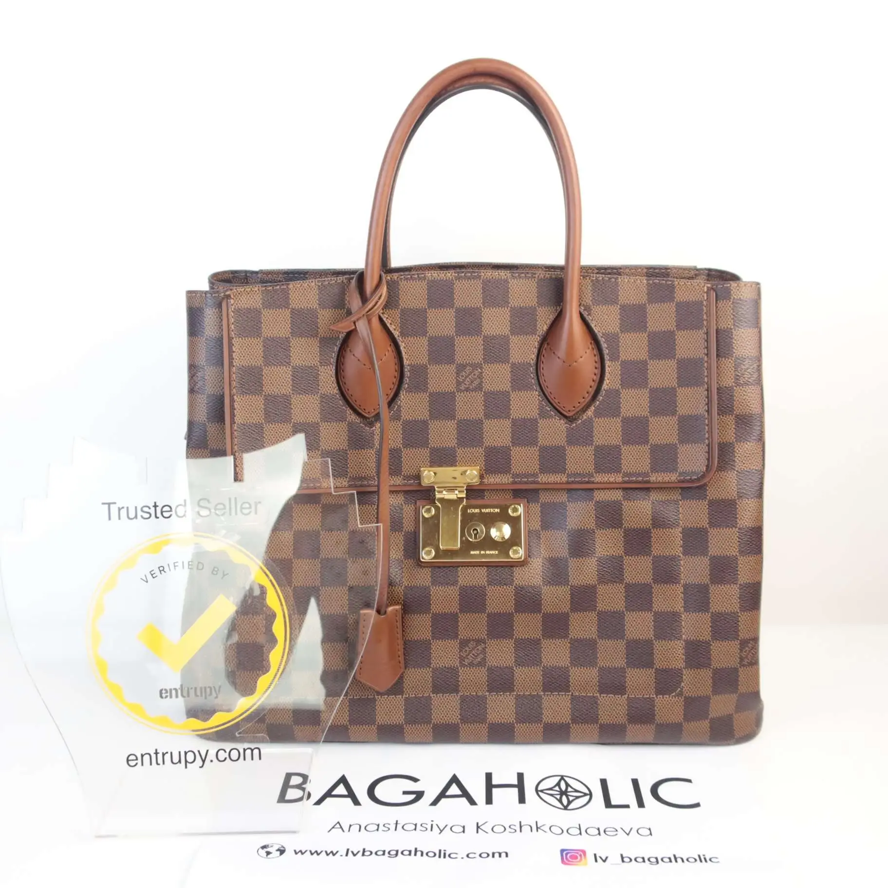 Louis Vuitton Ascot Damier Ebene Bag - Image 2