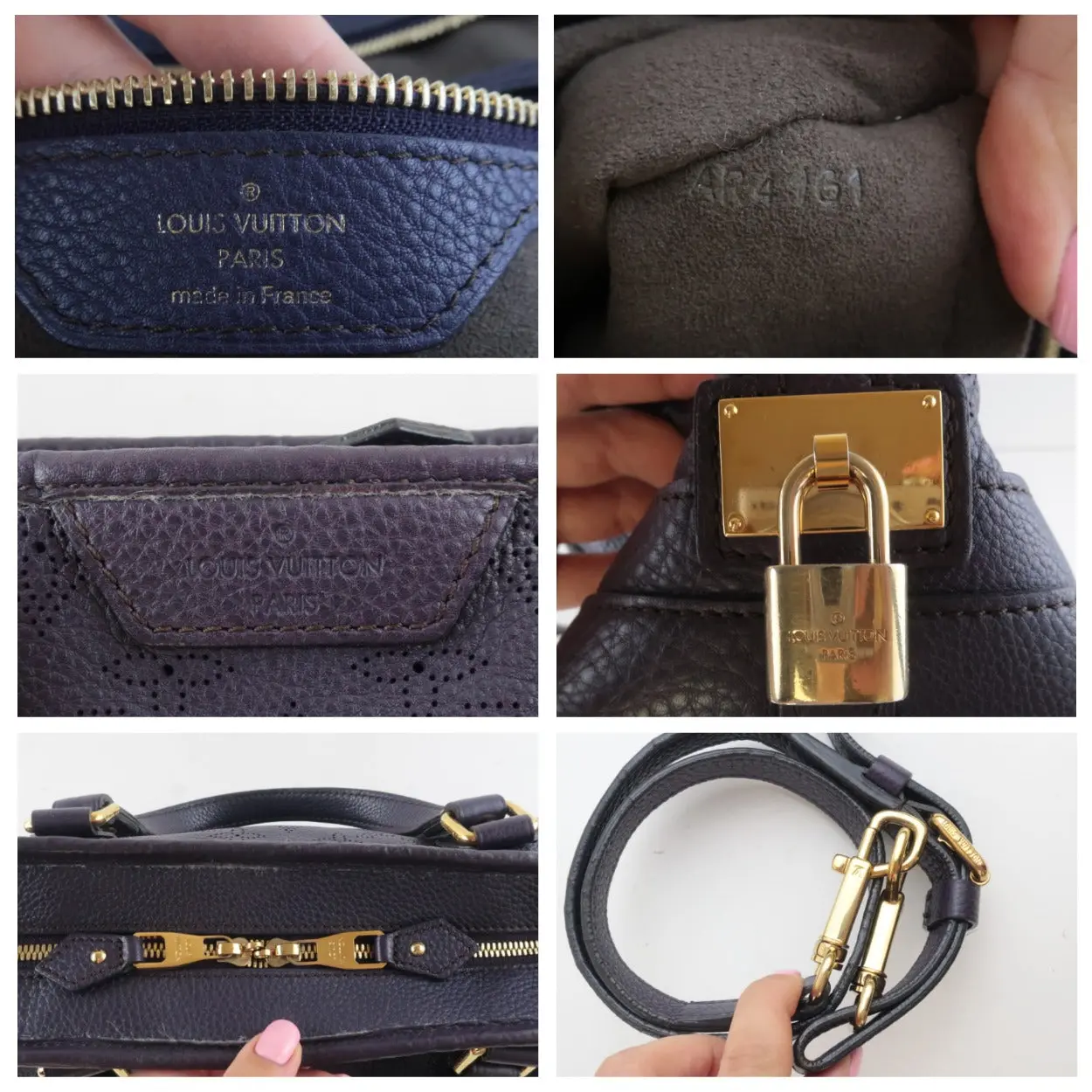 Louis Vuitton Aube Violet Mahina Leather Stellar PM bag - Image 14