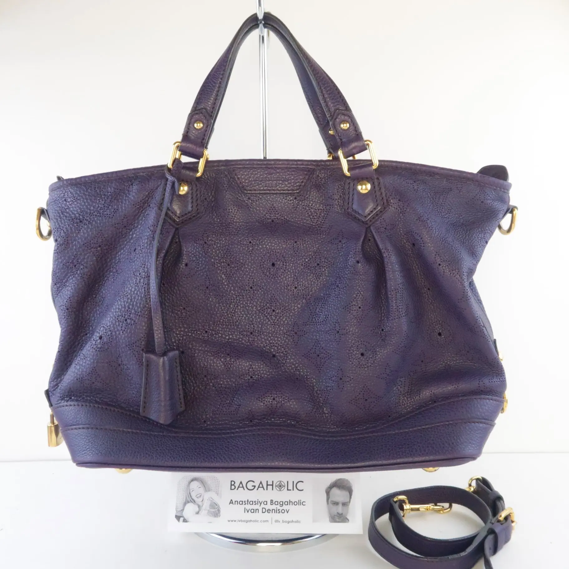 Louis Vuitton Aube Violet Mahina Leather Stellar PM bag - Image 3