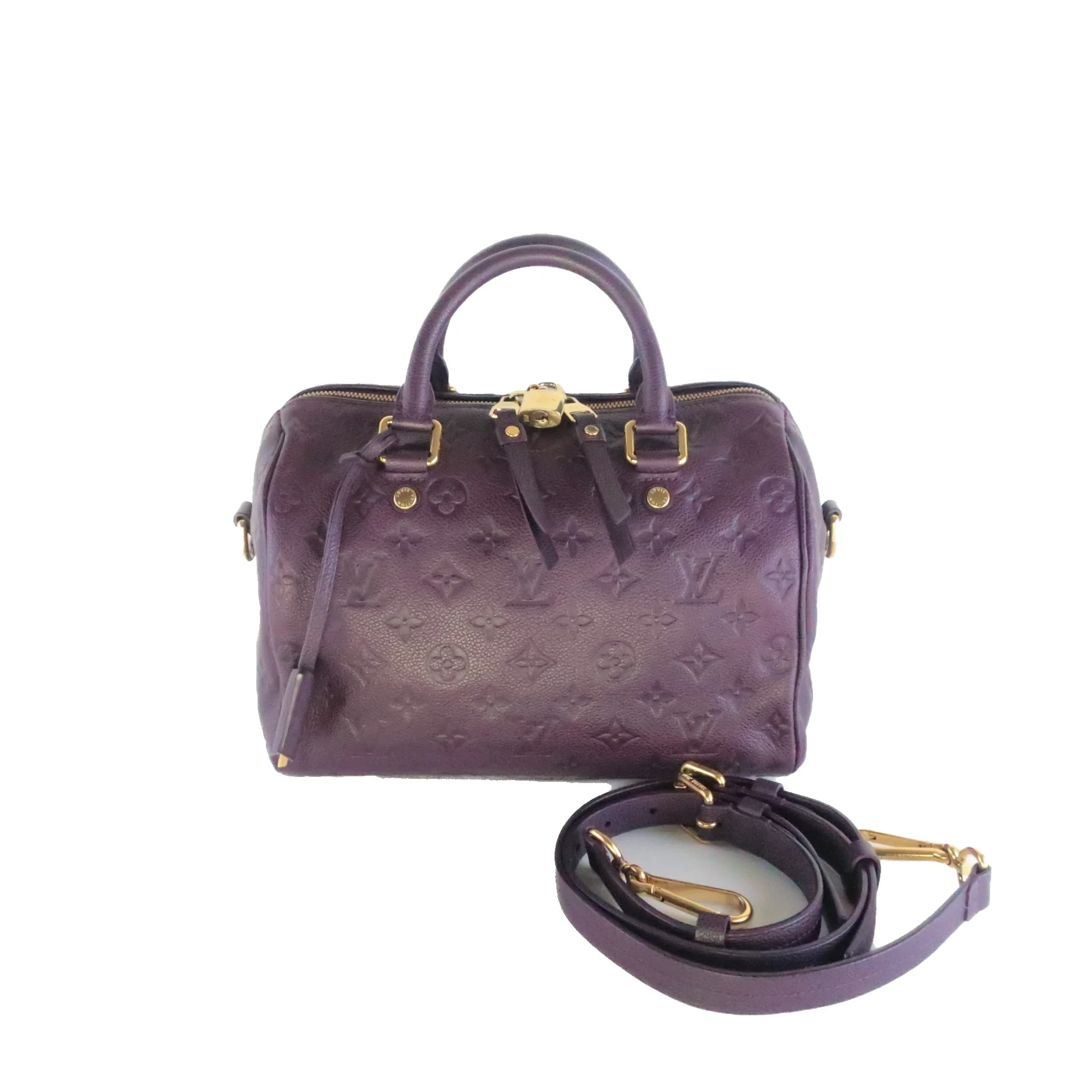 Louis Vuitton Aube/Violet Speedy Bandouliere 25 Empreinte Crossbody Bag - Image 2