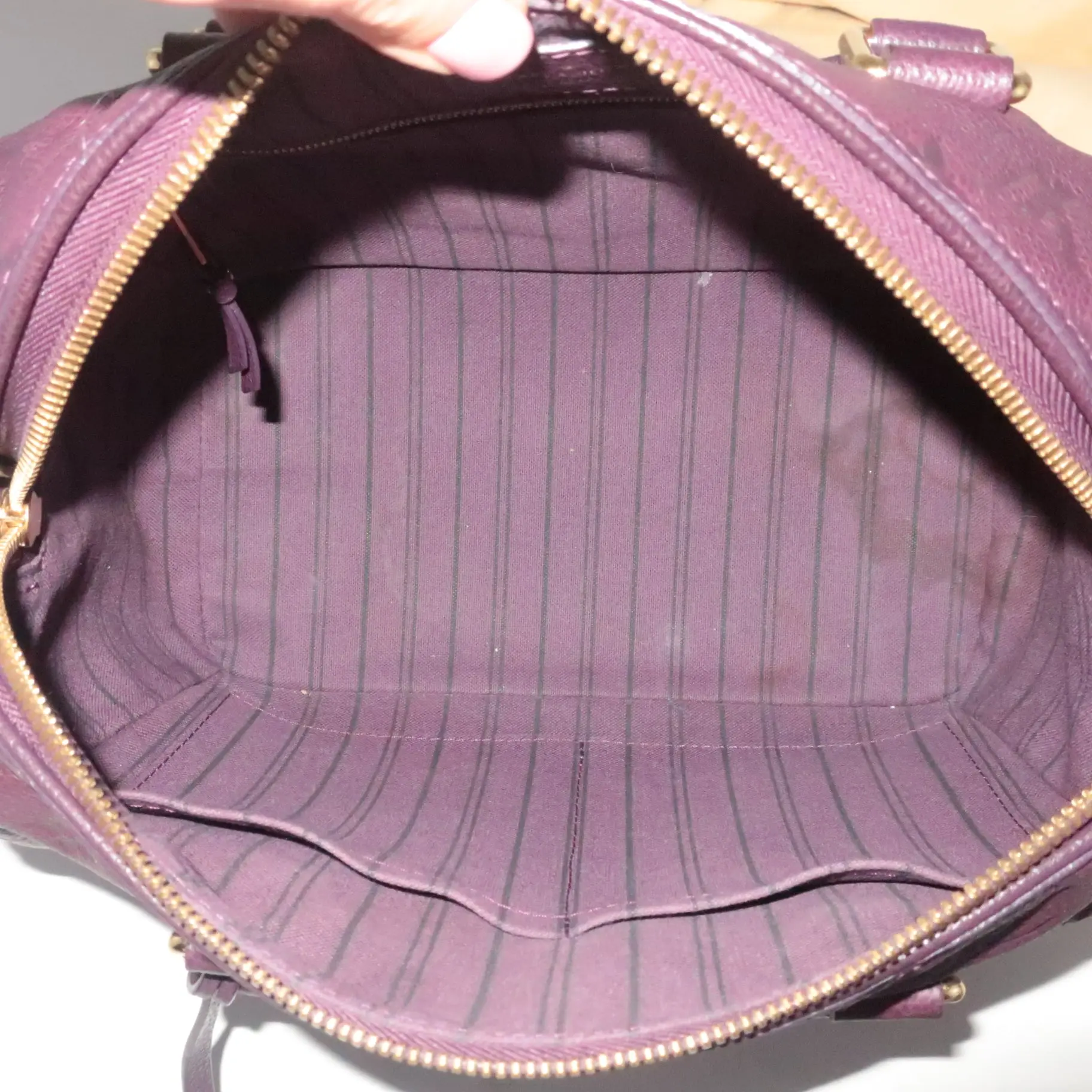 Louis Vuitton Aube/Violet Speedy Bandouliere 25 Empreinte Crossbody Bag - Image 3