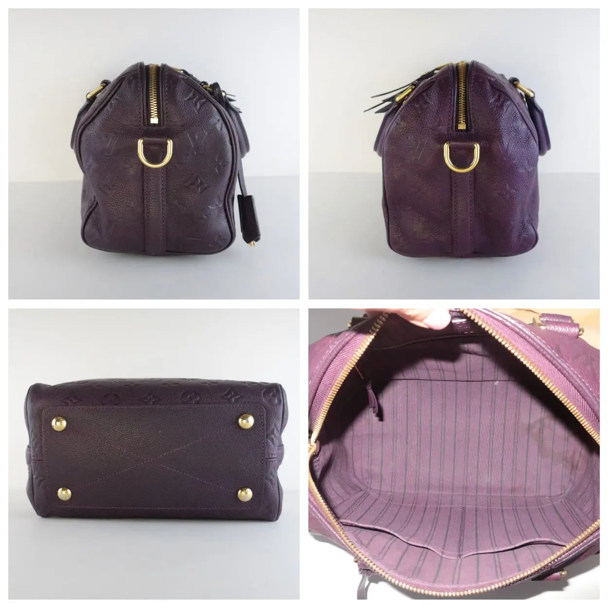 Louis Vuitton Aube/Violet Speedy Bandouliere 25 Empreinte Crossbody Bag - Image 5