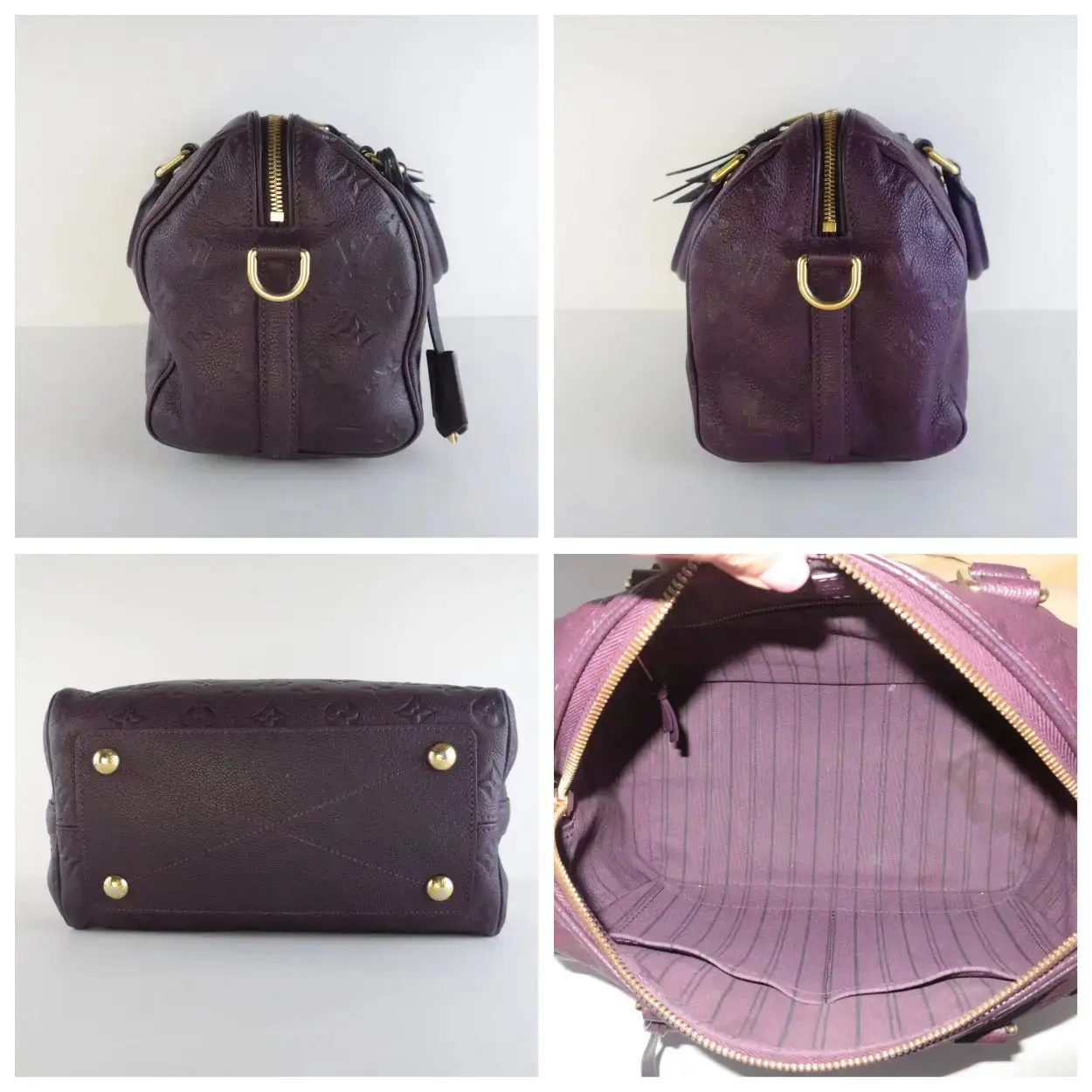 Louis Vuitton Aube/Violet Speedy Bandouliere 25 Empreinte Crossbody Bag - Image 6