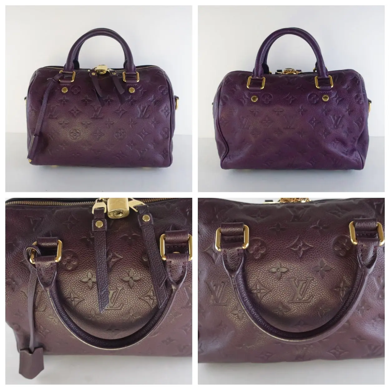Louis Vuitton Aube/Violet Speedy Bandouliere 25 Empreinte Crossbody Bag - Image 7