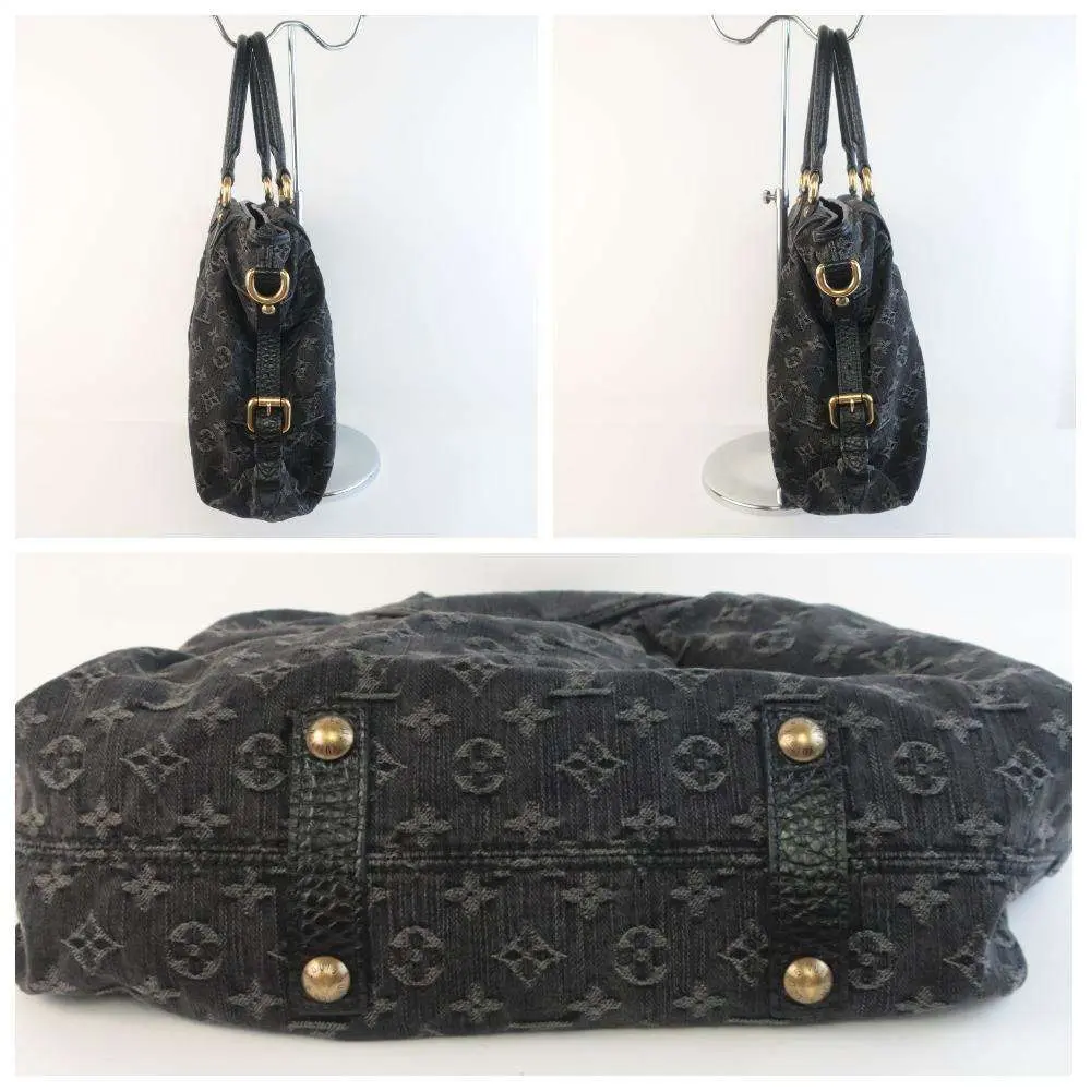Louis Vuitton Black Denim Monogram Denim Neo Cabby MM Bag - Image 5