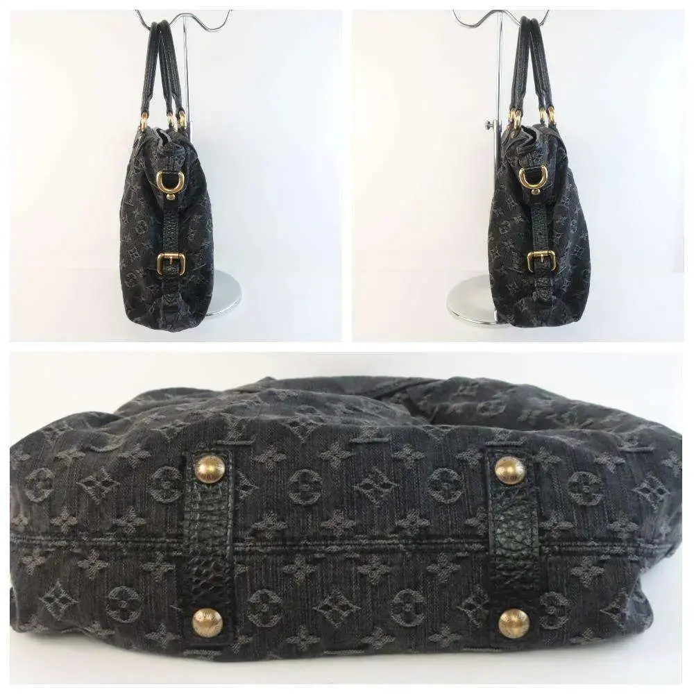 Louis Vuitton Black Denim Monogram Denim Neo Cabby MM Bag - Image 6