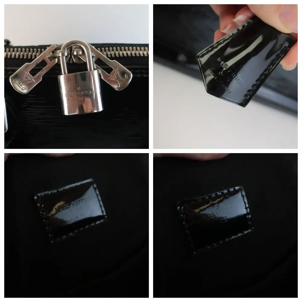 Louis Vuitton Black Epi Electric Leather Alma MM Bag - Image 8