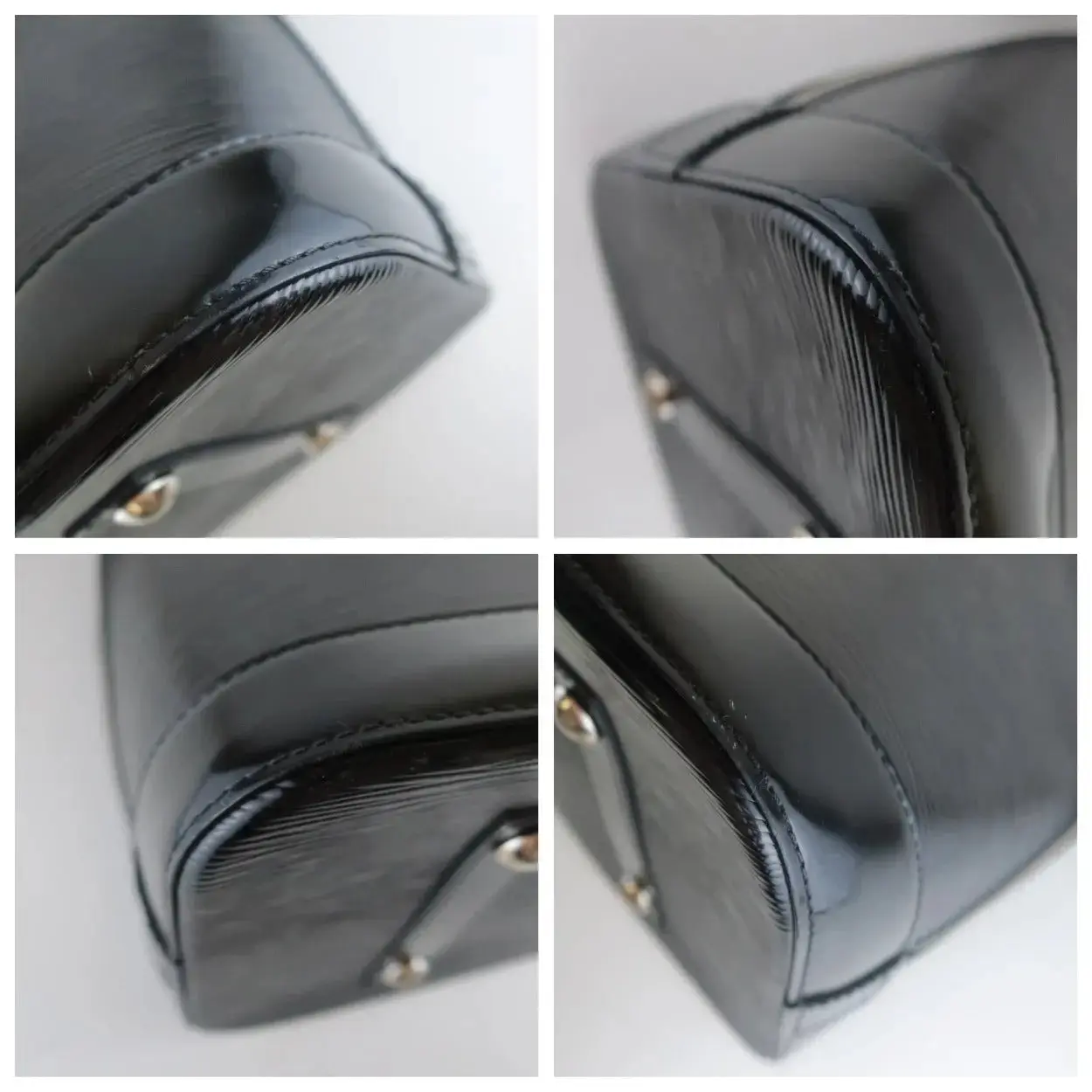 Louis Vuitton Black Epi Electric Leather Alma MM Bag (556) - Image 10