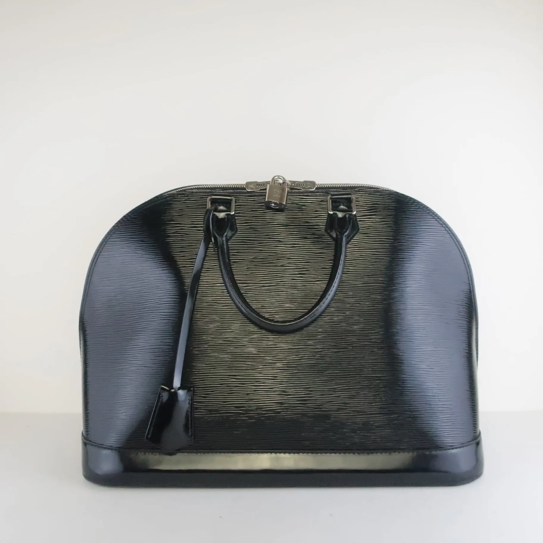 Louis Vuitton Black Epi Electric Leather Alma MM Bag (556) - Image 5