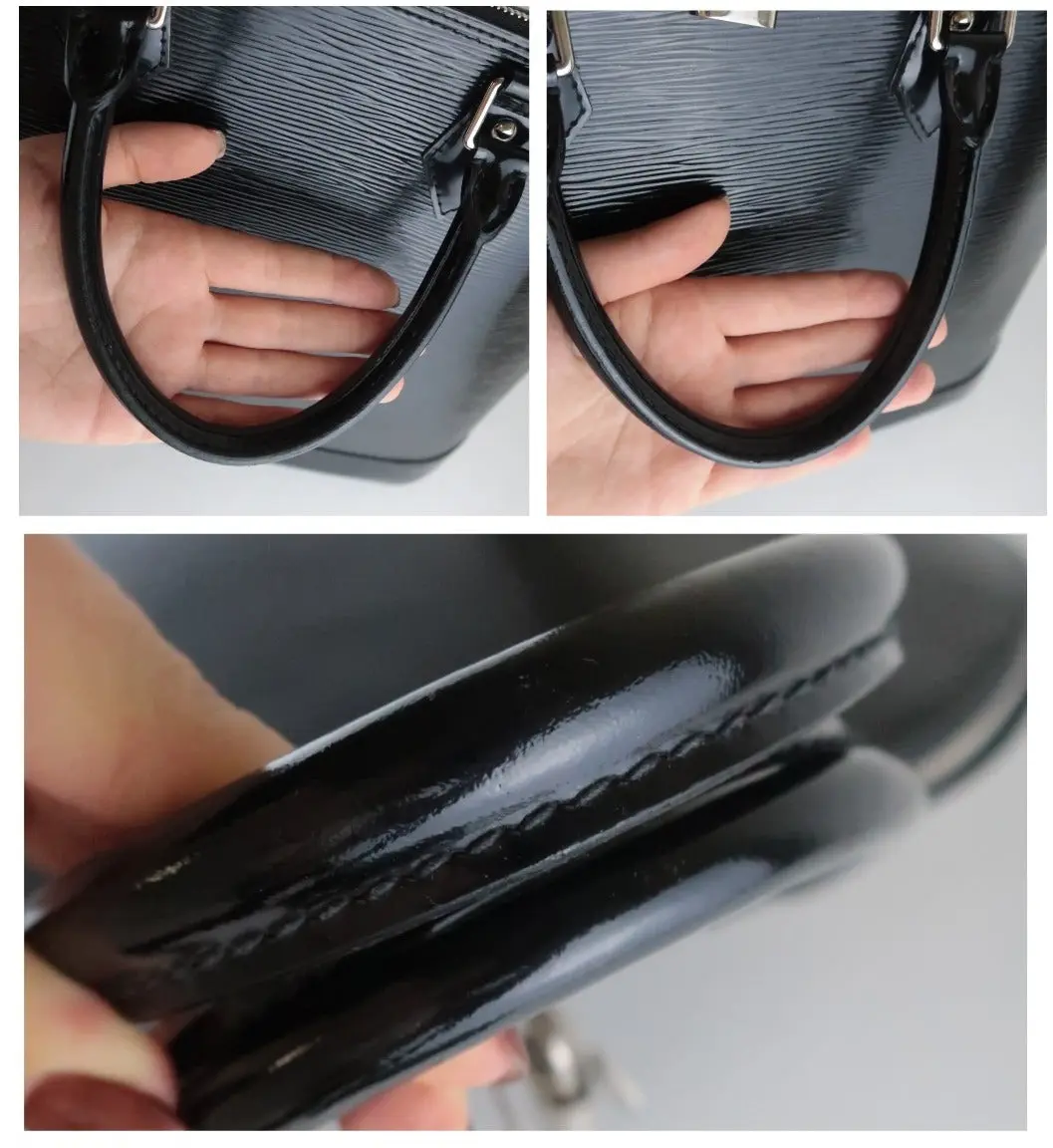 Louis Vuitton Black Epi Electric Leather Alma MM Bag (556) - Image 9