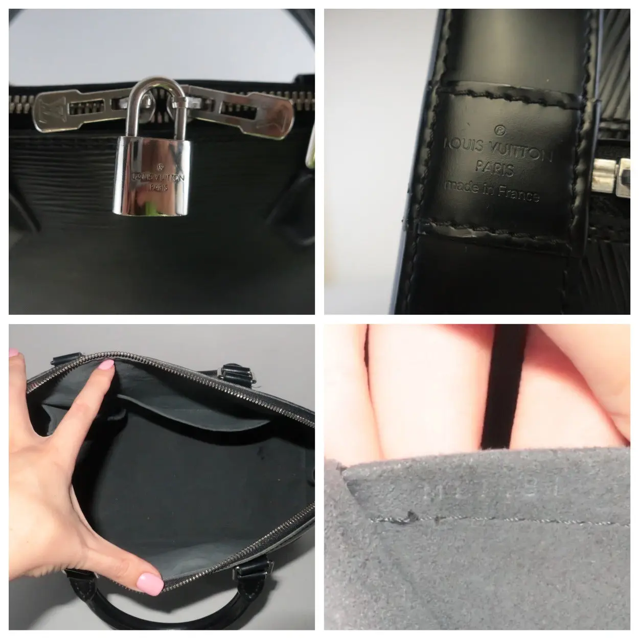 Louis Vuitton Black Epi Leather Alma MM Bag - Image 20