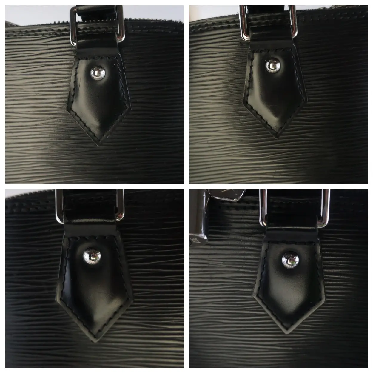 Louis Vuitton Black Epi Leather Alma MM Bag - Image 8