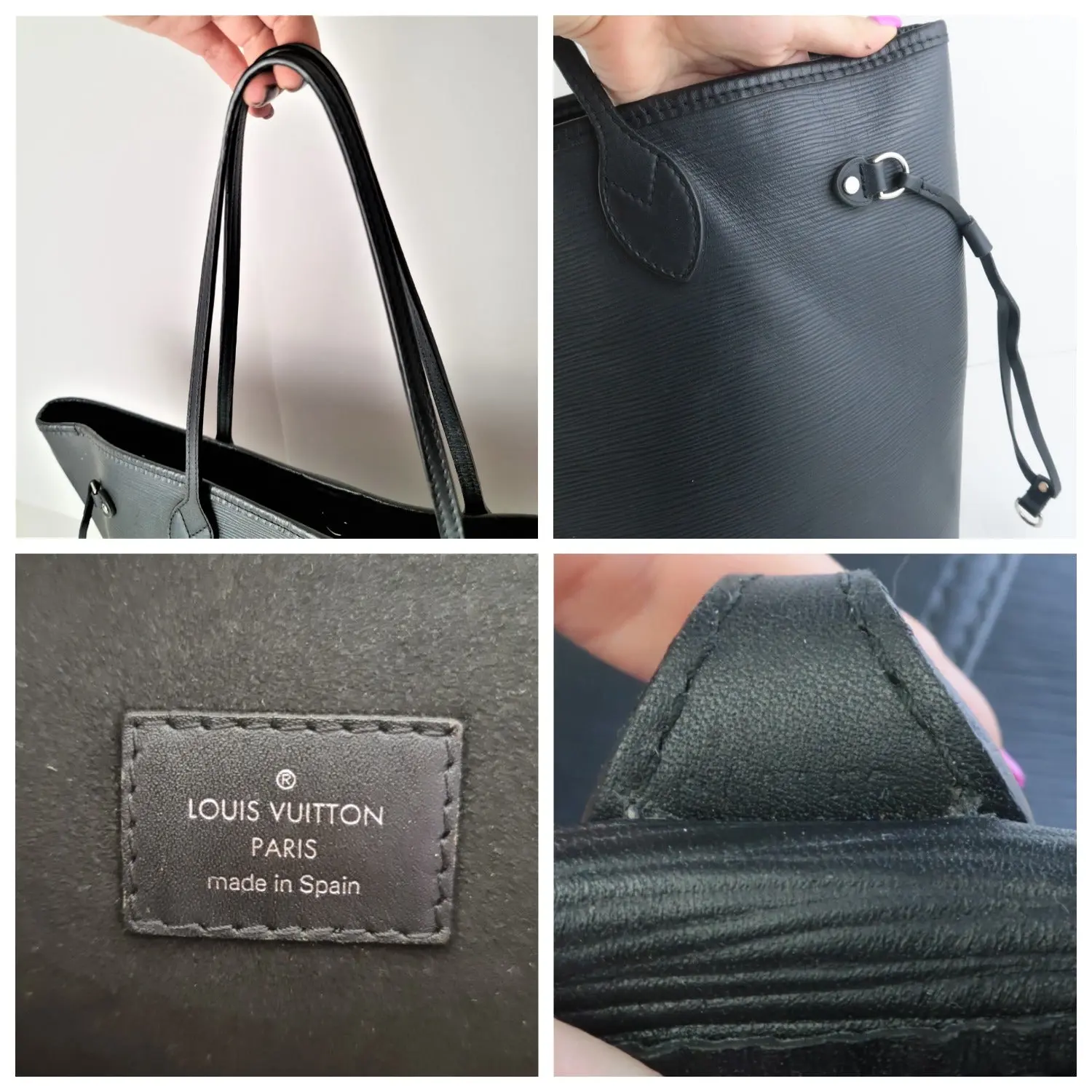 Louis Vuitton Black Epi Leather Neverfull MM Bag - Image 11