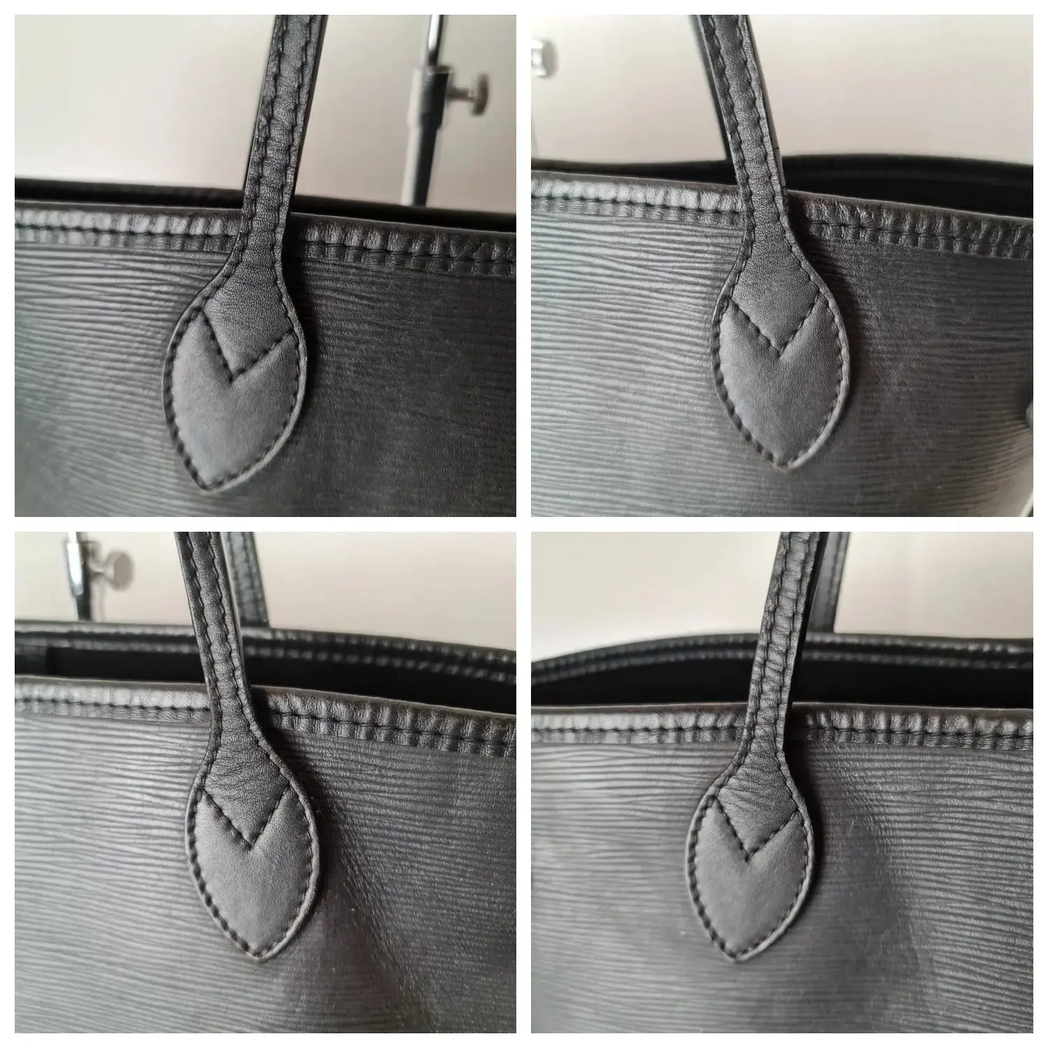 Louis Vuitton Black Epi Leather Neverfull MM Bag - Image 8