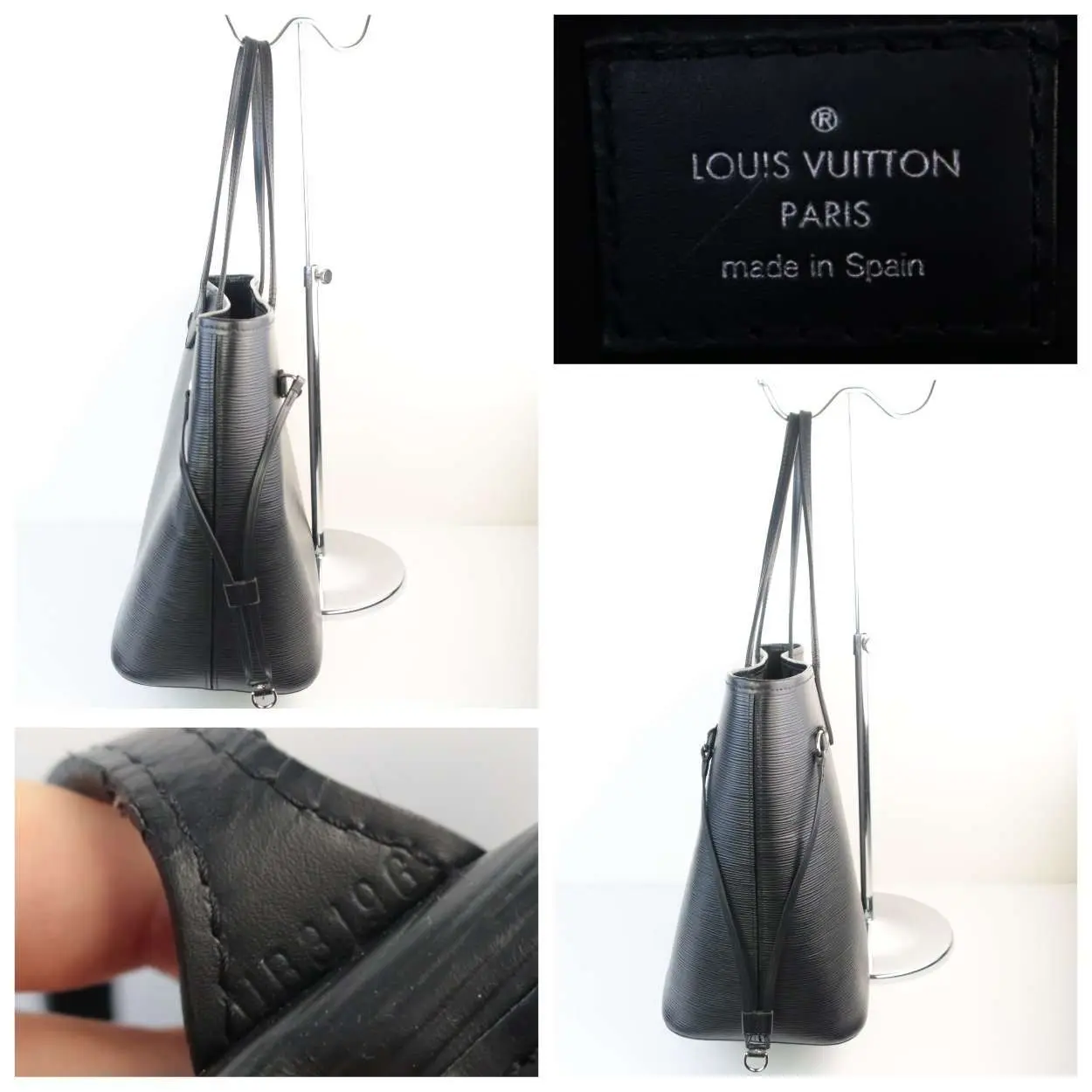 Louis Vuitton Black Epi Leather Neverfull MM Bag With Pouch - Image 13