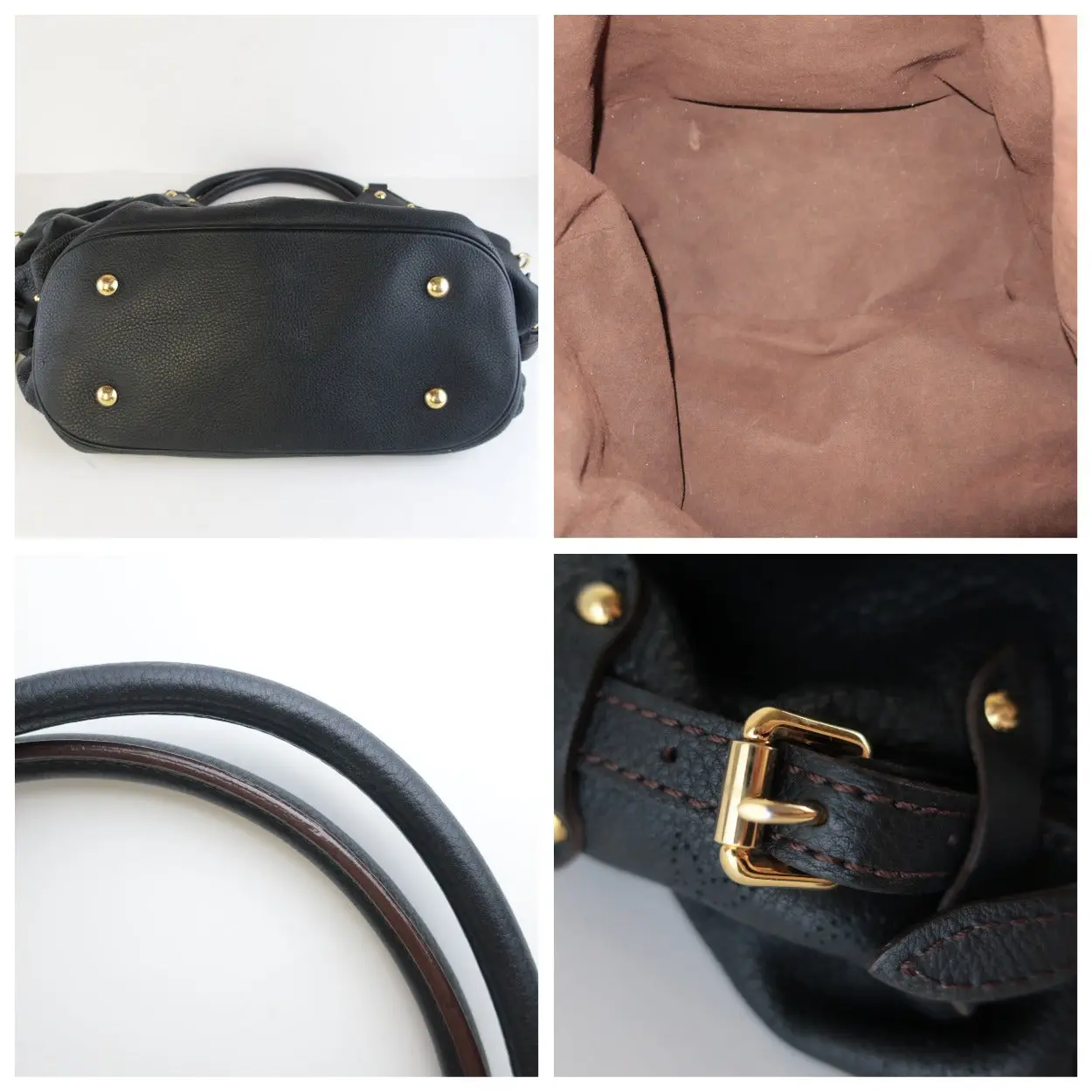 Louis Vuitton Black Leather Mahina Hobo L bag - Image 12
