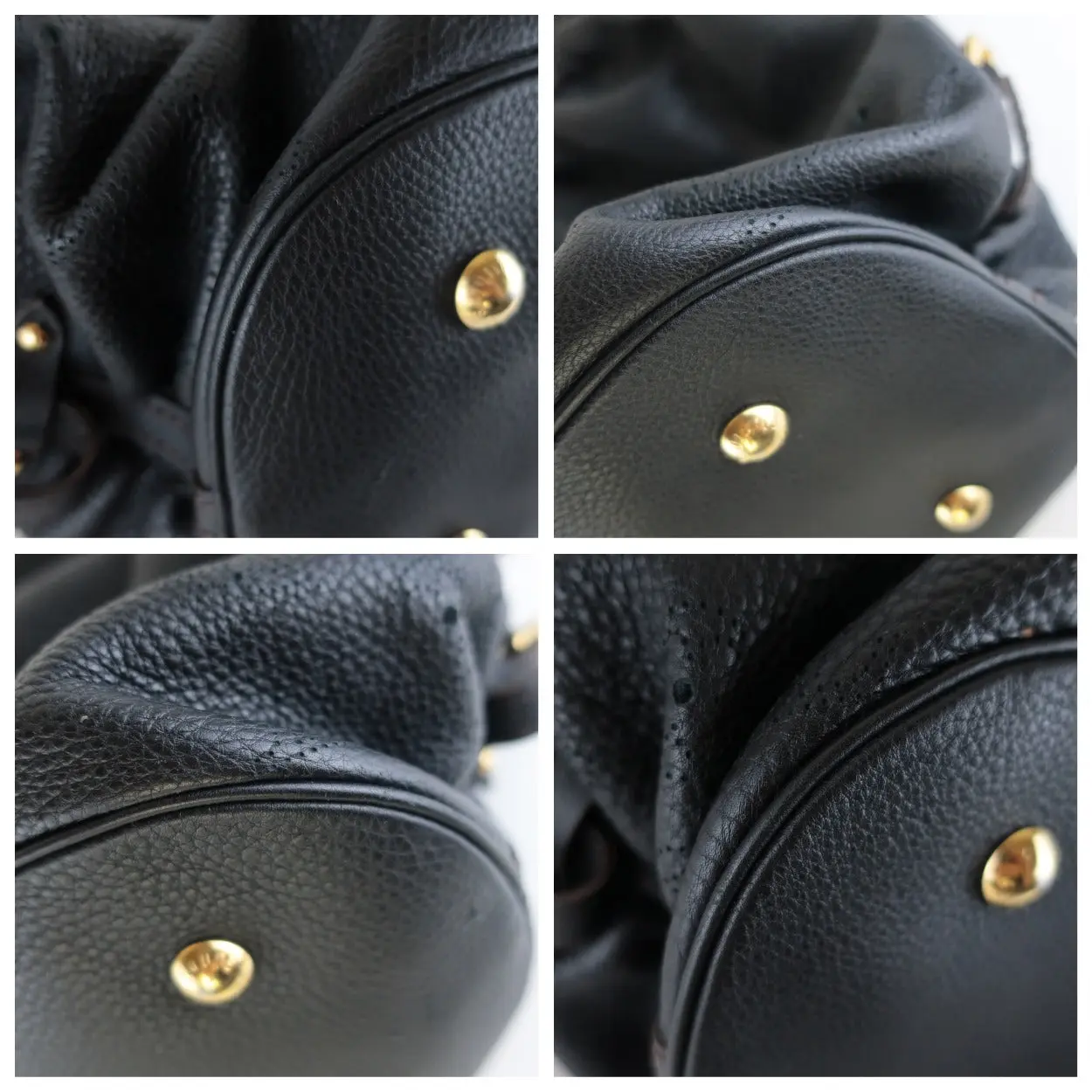 Louis Vuitton Black Leather Mahina Hobo L bag - Image 14