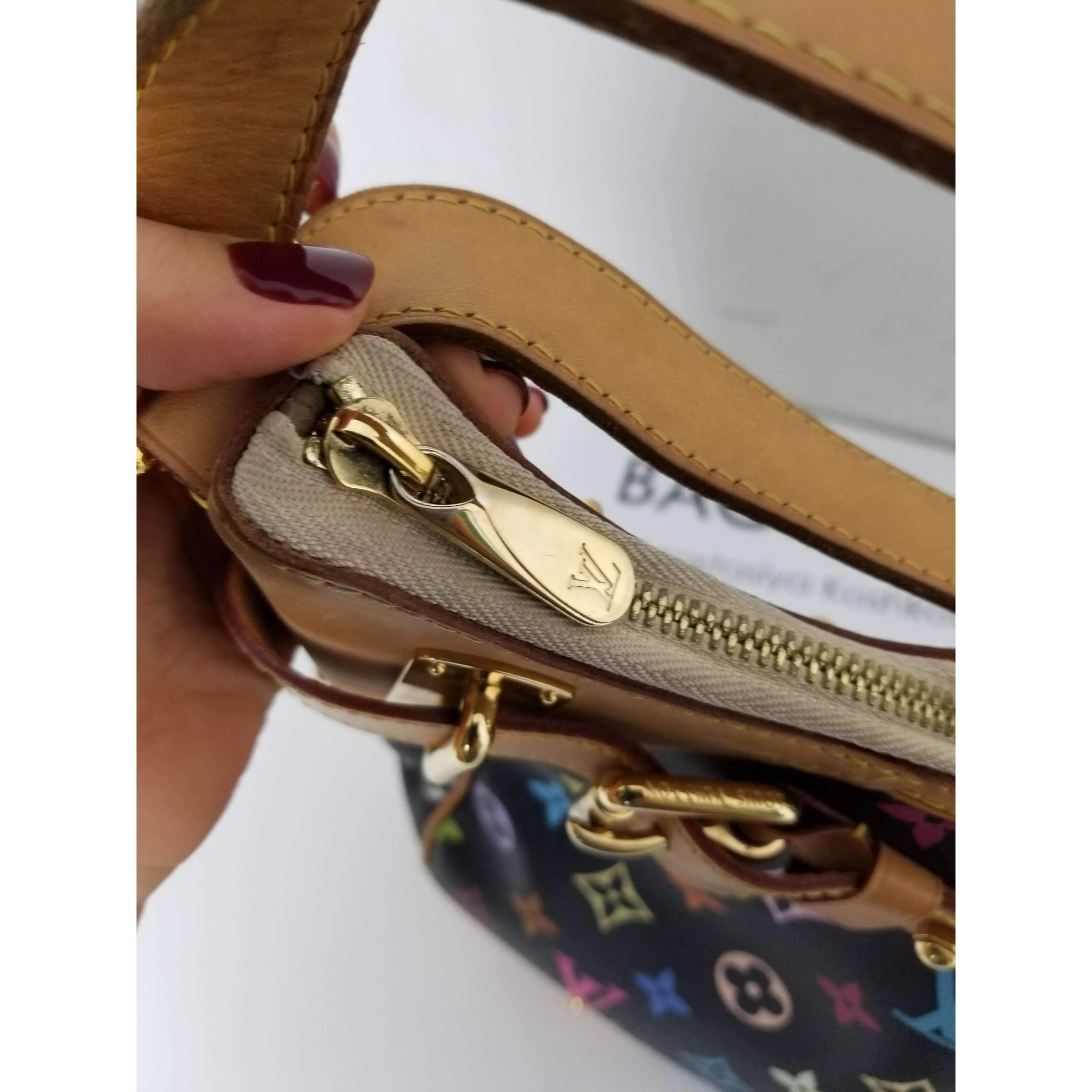 Louis Vuitton Black Monogram Multicolor Greta Bag - Image 35