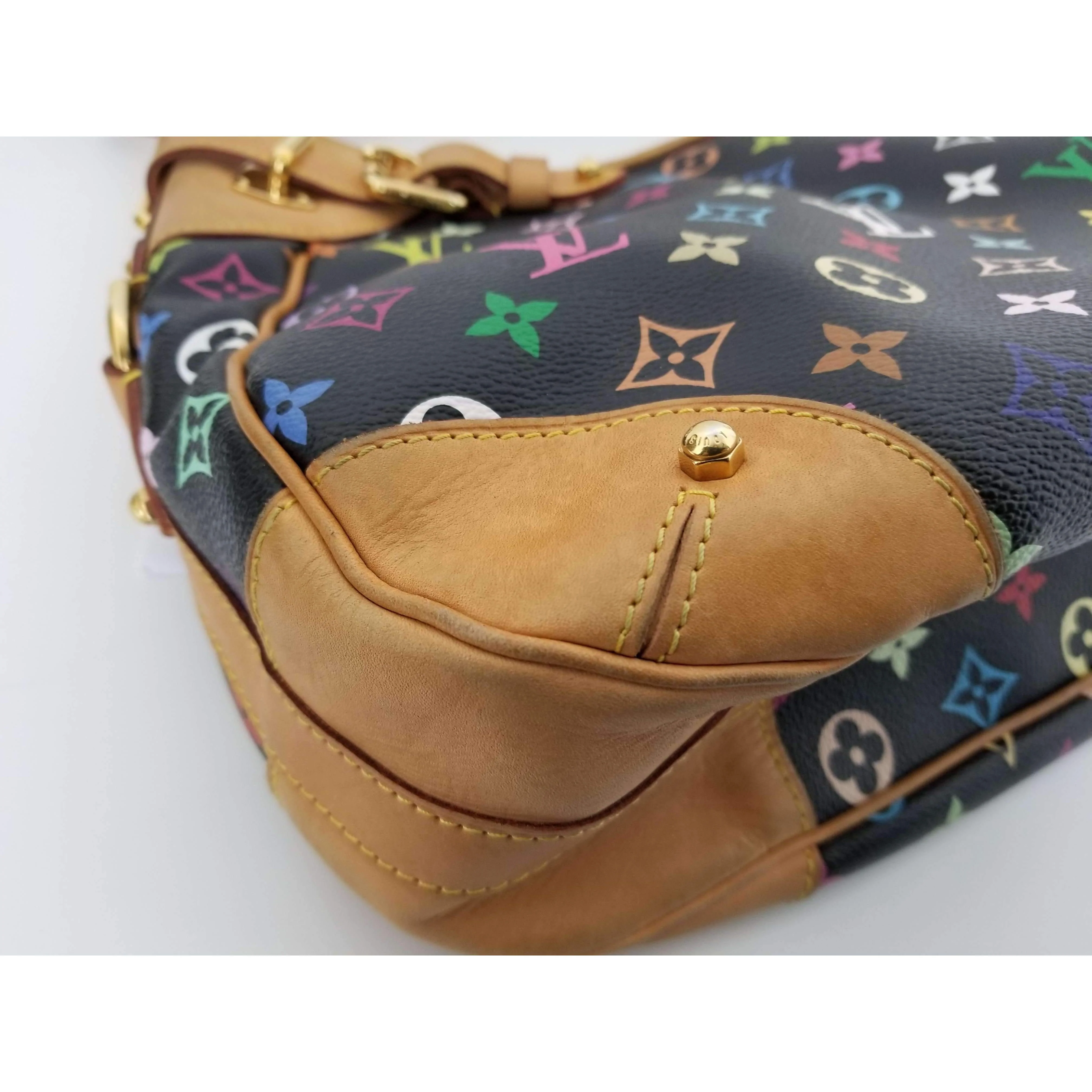 Louis Vuitton Black Monogram Multicolor Greta Bag - Image 4