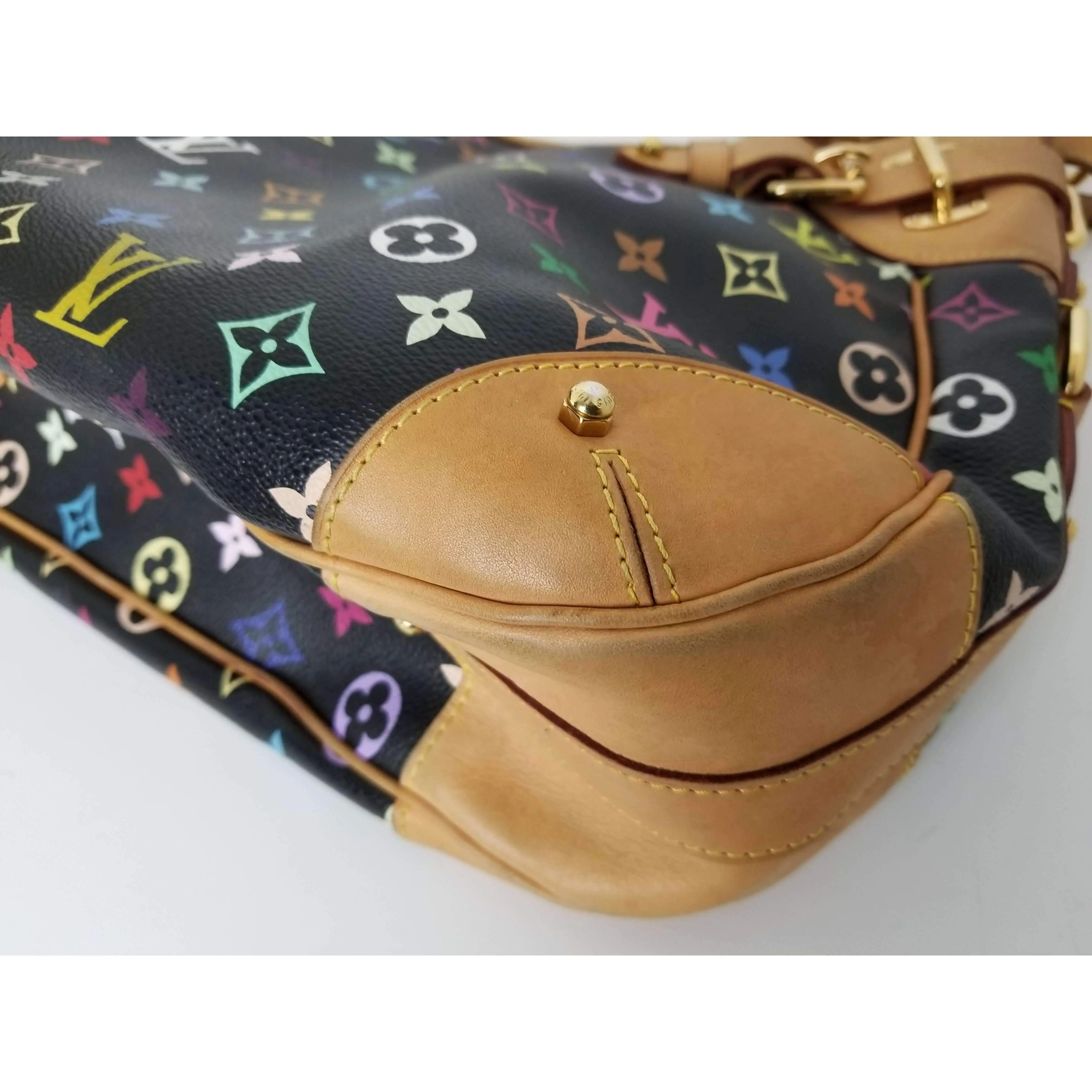 Louis Vuitton Black Monogram Multicolor Greta Bag - Image 6