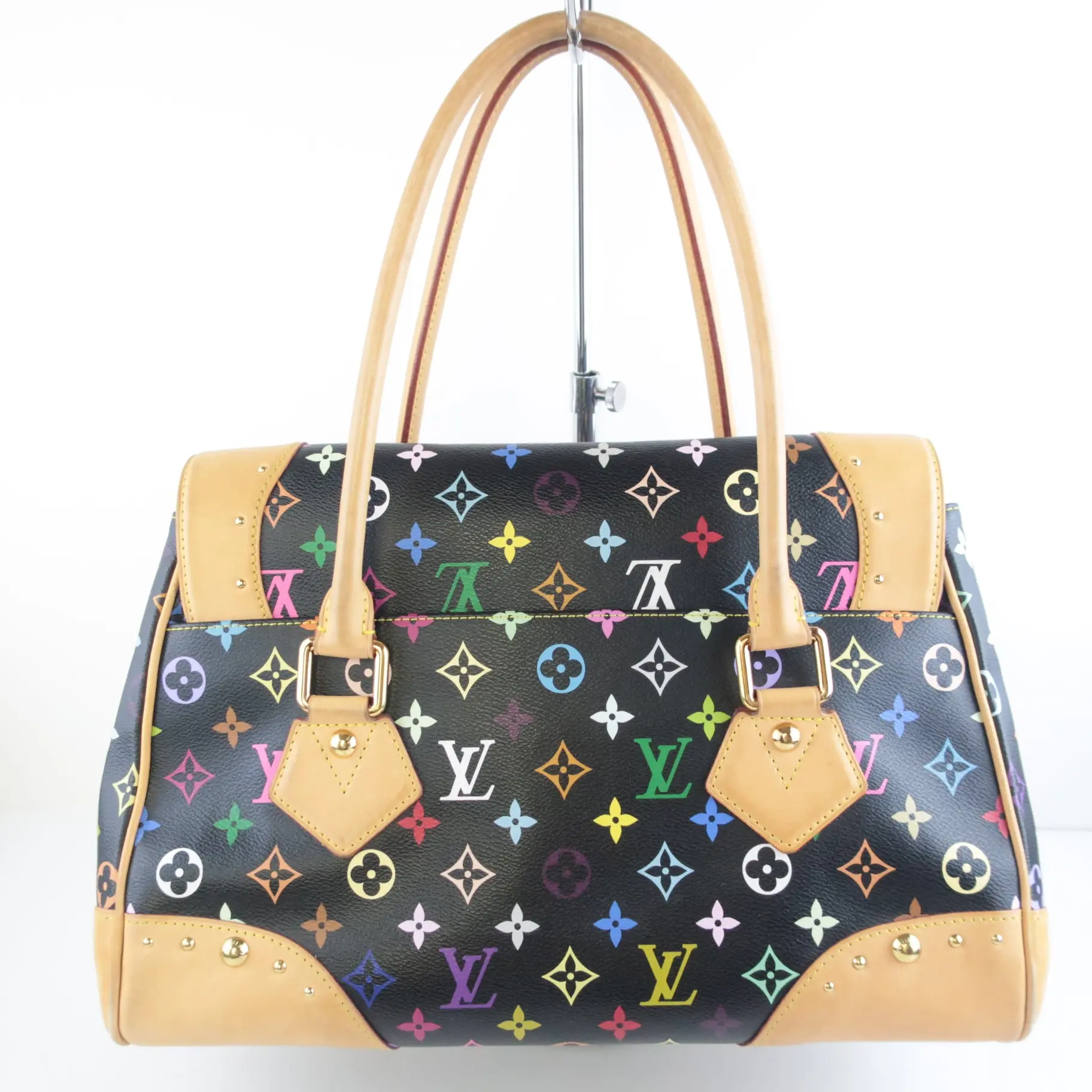 Louis Vuitton Black Monogram Multicolore Beverly GM Bag - Image 16