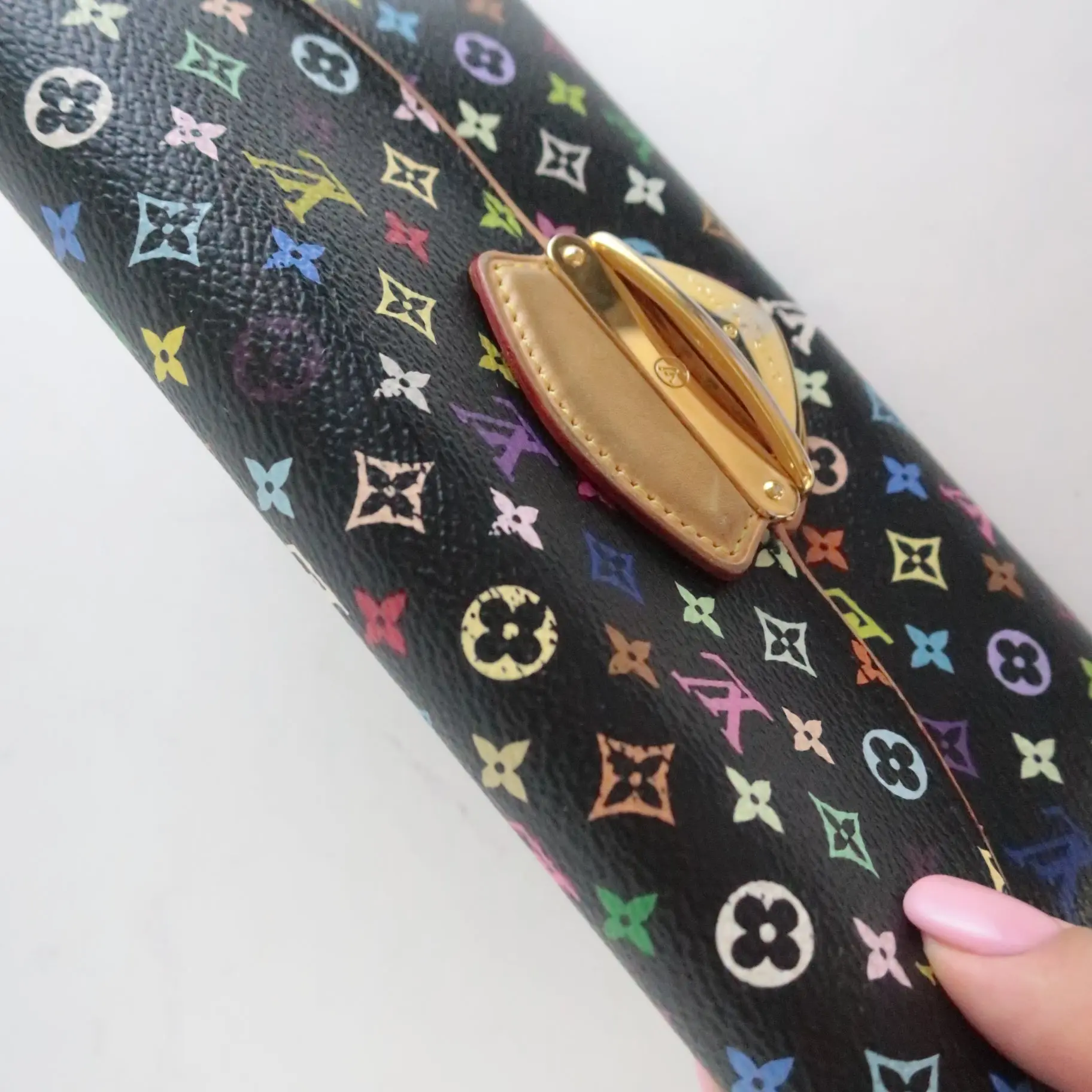Louis Vuitton Black Monogram Multicolore Eugenie Wallet - Image 6