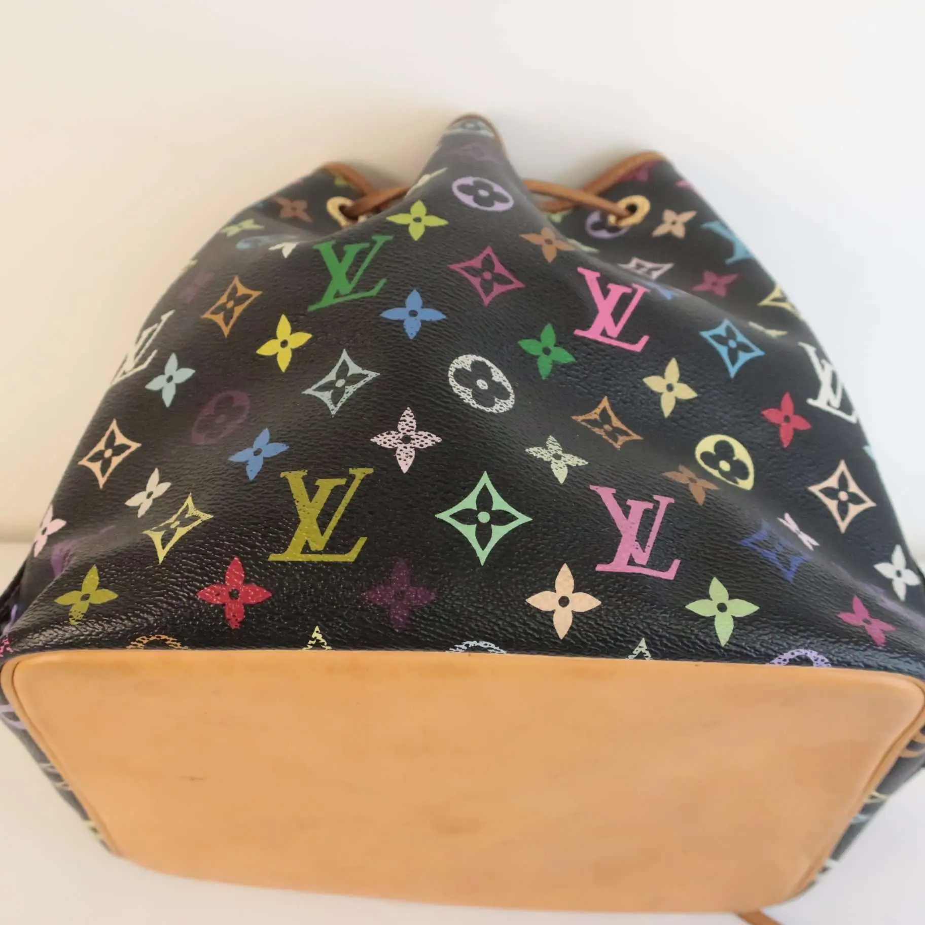 Louis Vuitton Black Monogram Multicolore Petit Noe - Image 10