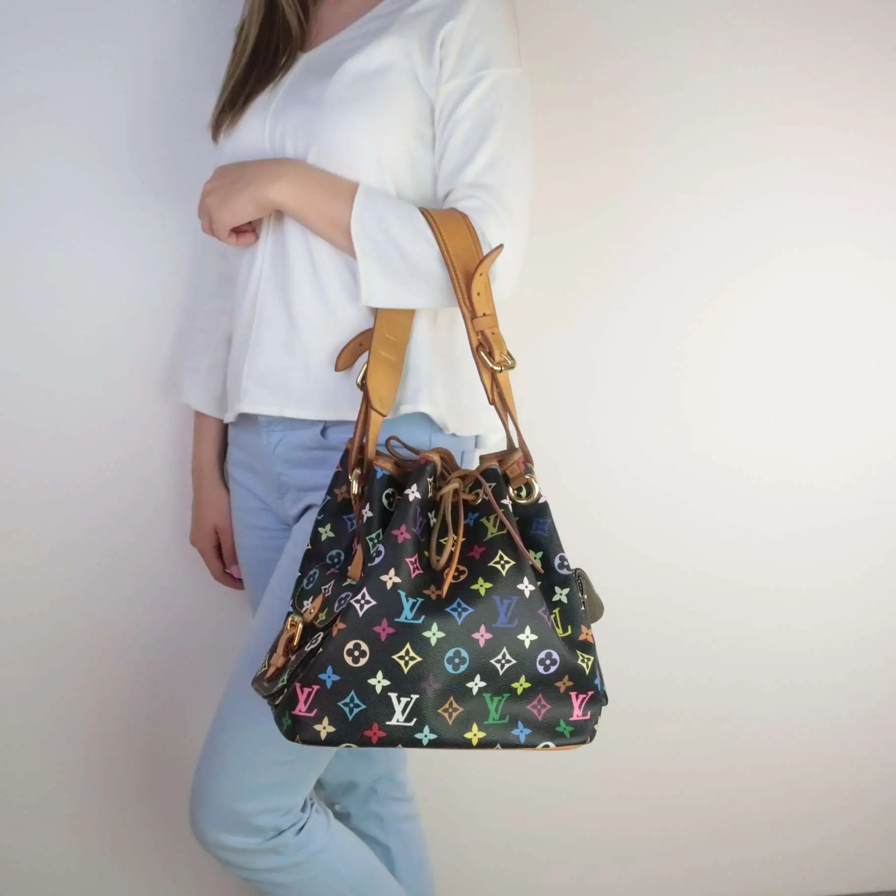 Louis Vuitton Black Monogram Multicolore Petit Noe - Image 2