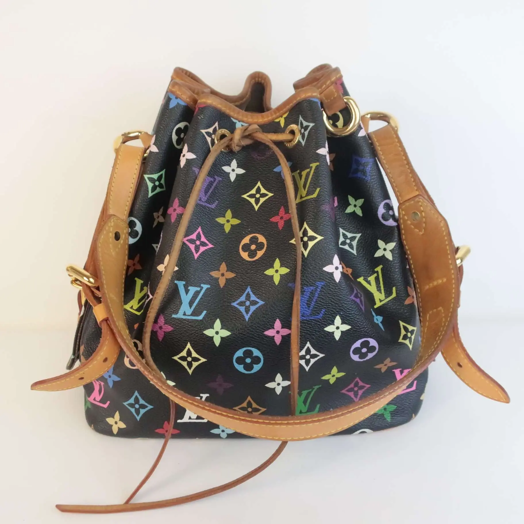 Louis Vuitton Black Monogram Multicolore Petit Noe - Image 4