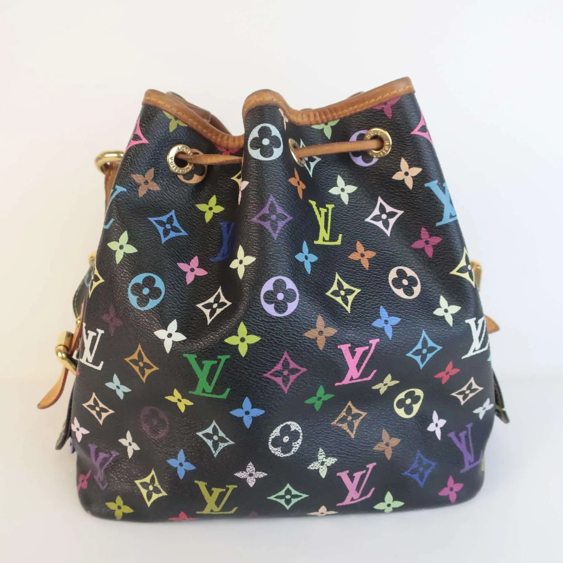 Louis Vuitton Black Monogram Multicolore Petit Noe - Image 6