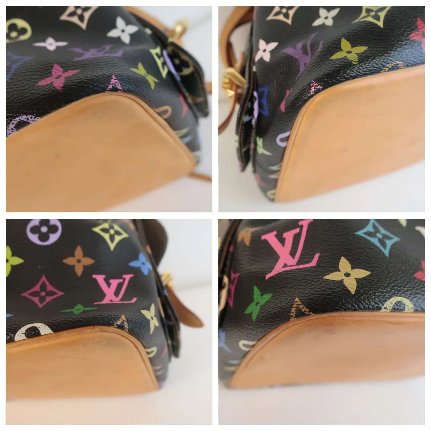 Louis Vuitton Black Monogram Multicolore Petit Noe - Image 7