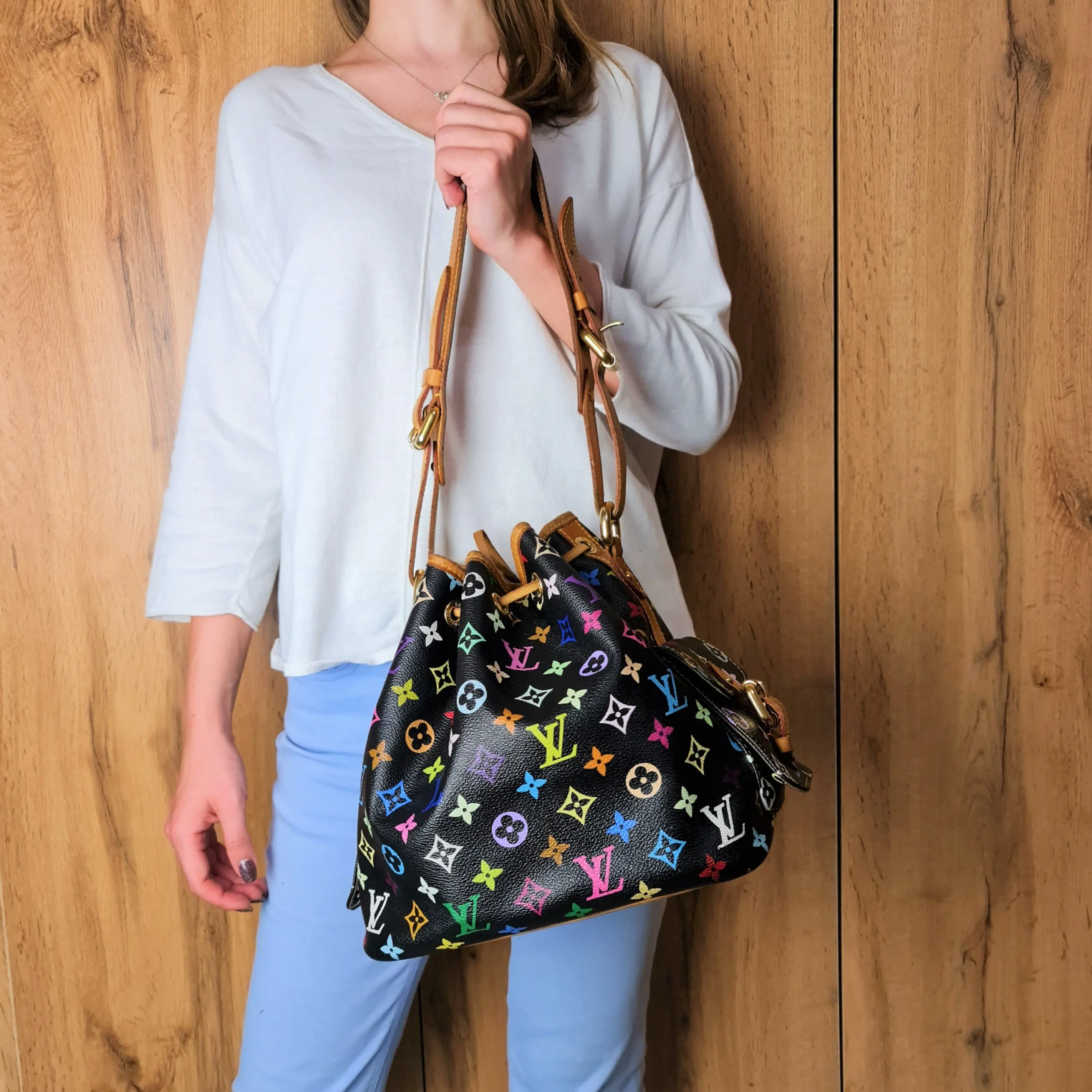 Louis Vuitton Noir Multicolore Petit Noe Bag - Image 17