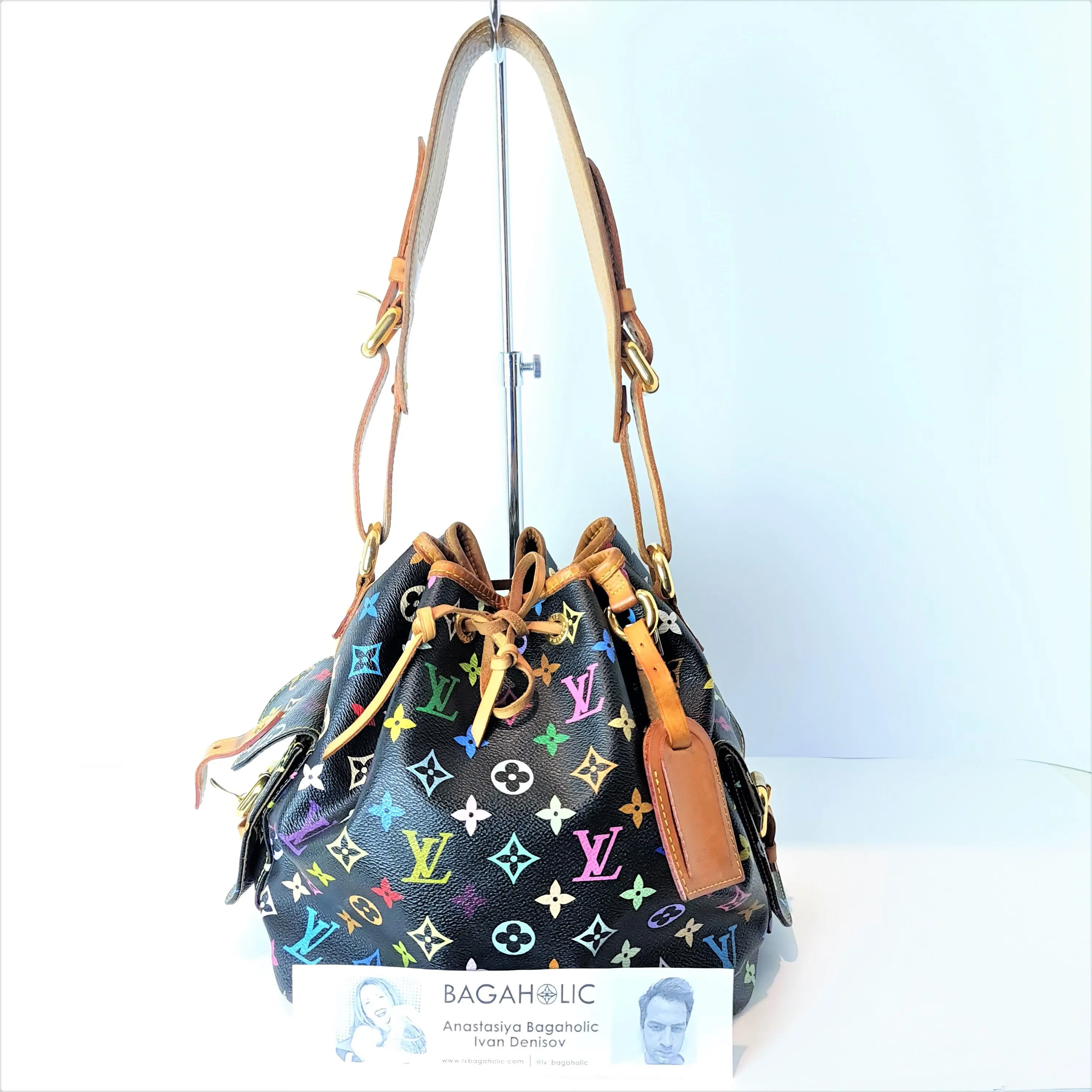 Louis Vuitton Noir Multicolore Petit Noe Bag - Image 3