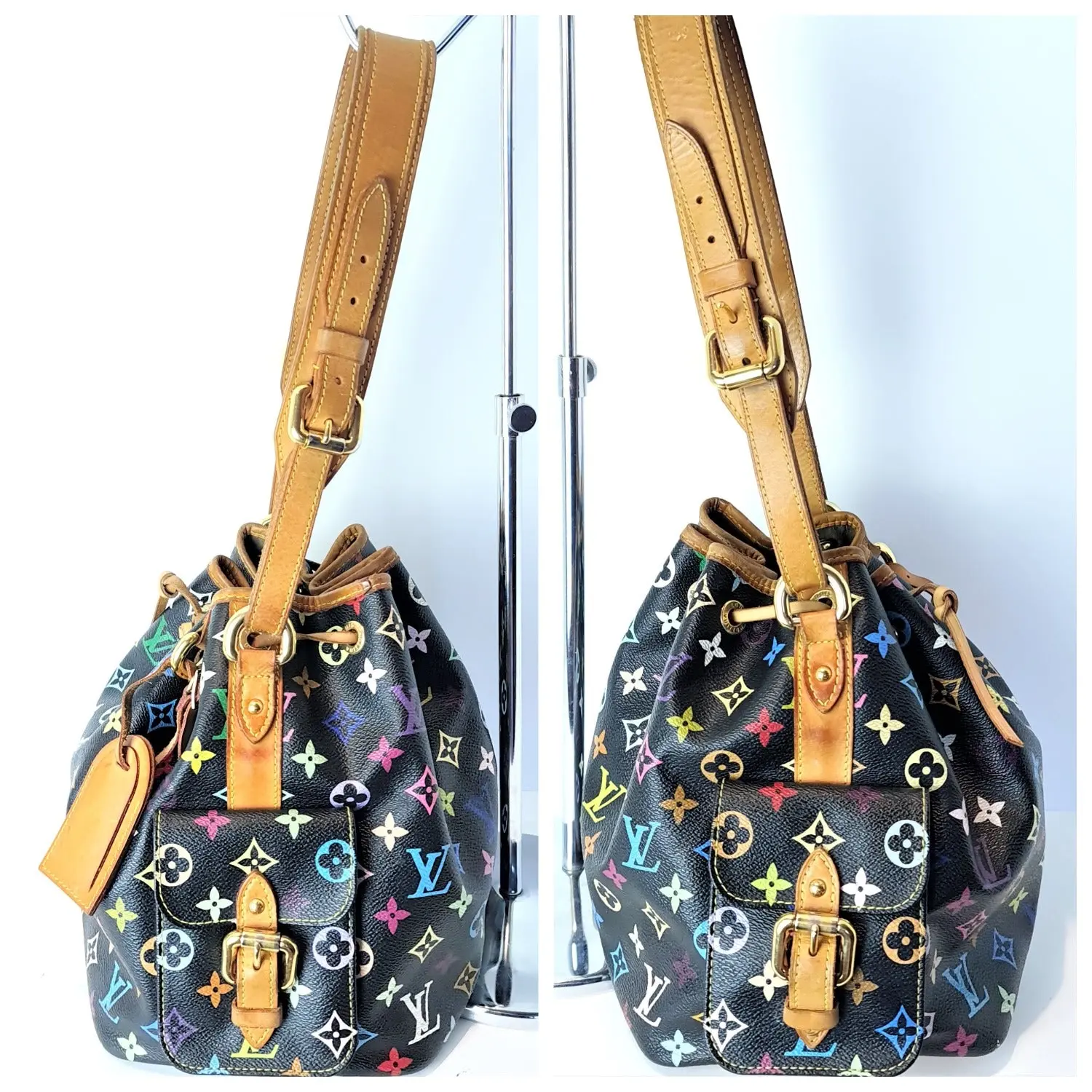 Louis Vuitton Noir Multicolore Petit Noe Bag - Image 6