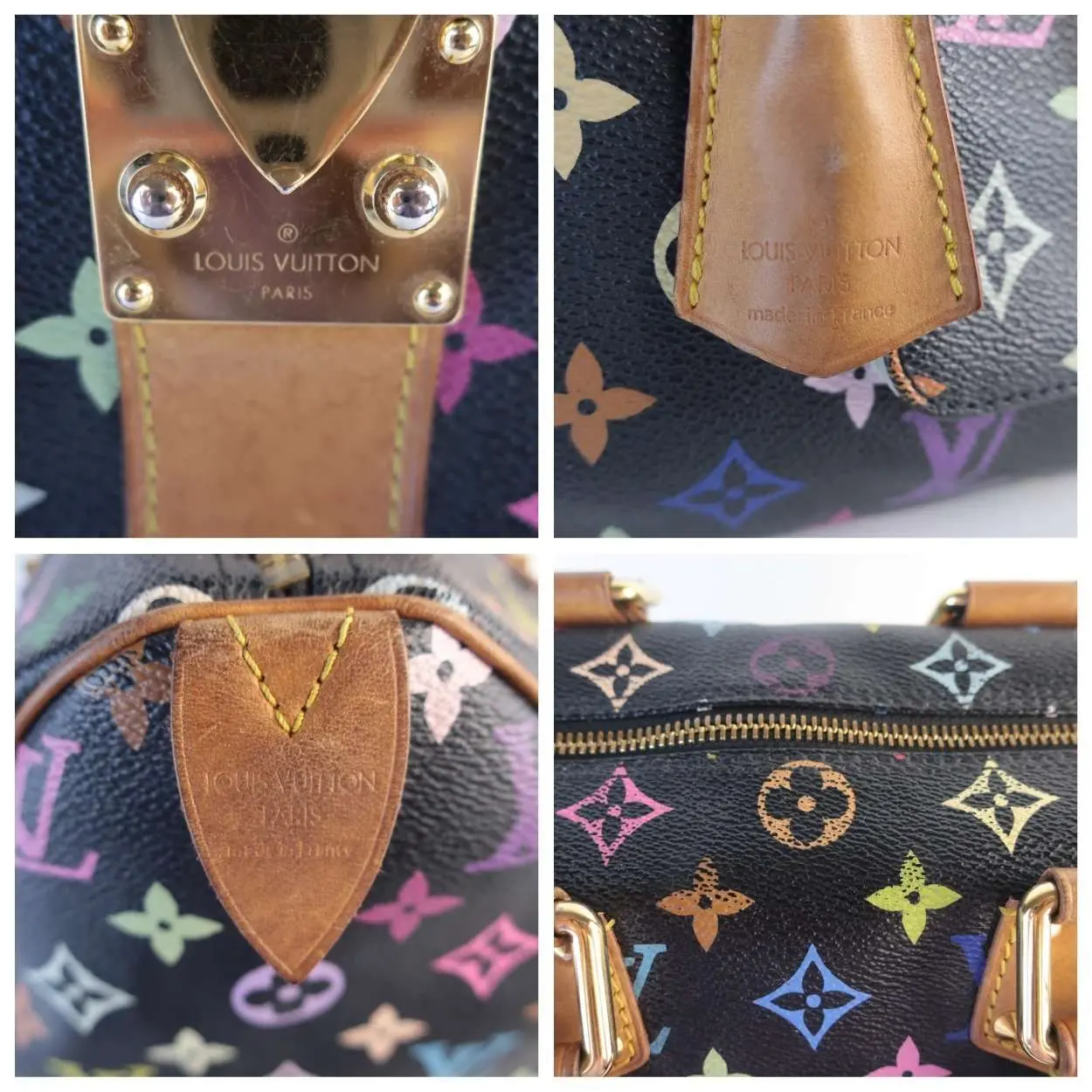Louis Vuitton Noir Multicolore Speedy 30 Bag - Image 13